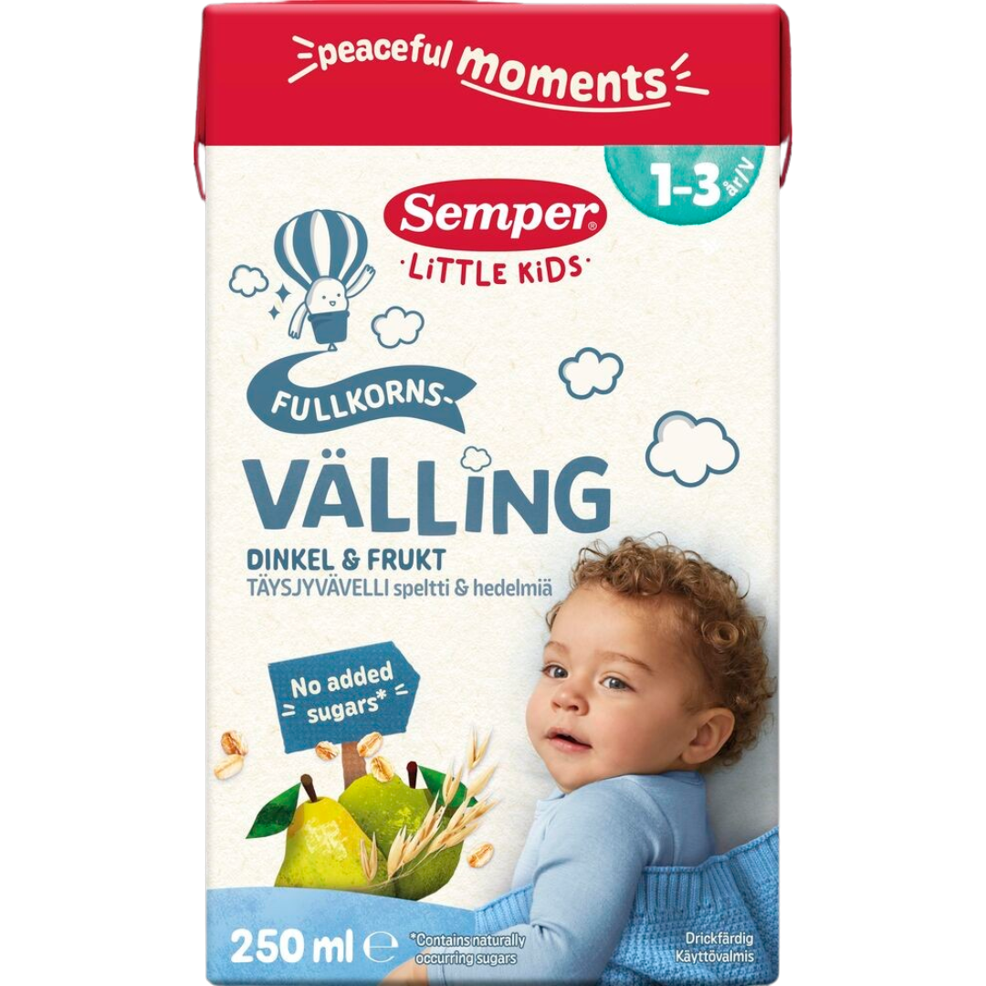 Semper Fullkornsvälling Dinkel & Frukt 1-3 år 250 ml