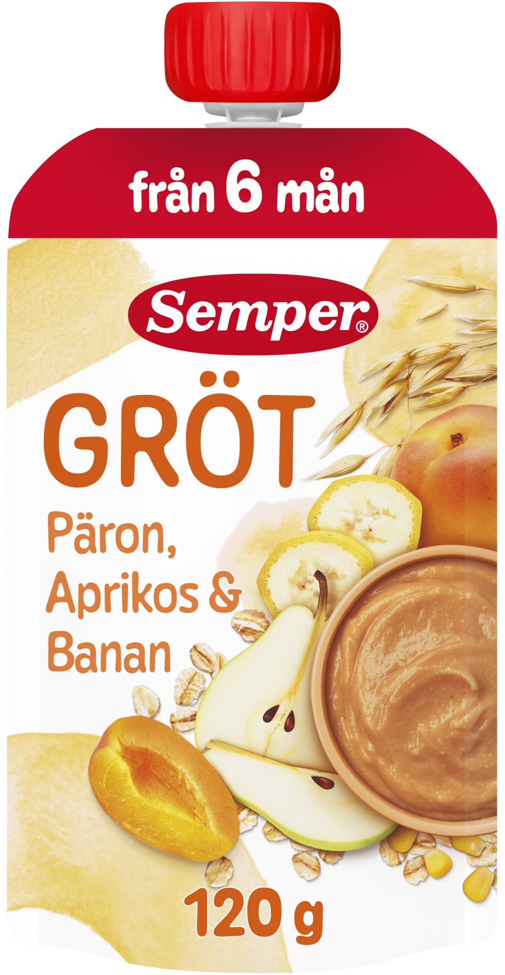 Semper Grötklämmis Päron, Aprikos & Banan 120g