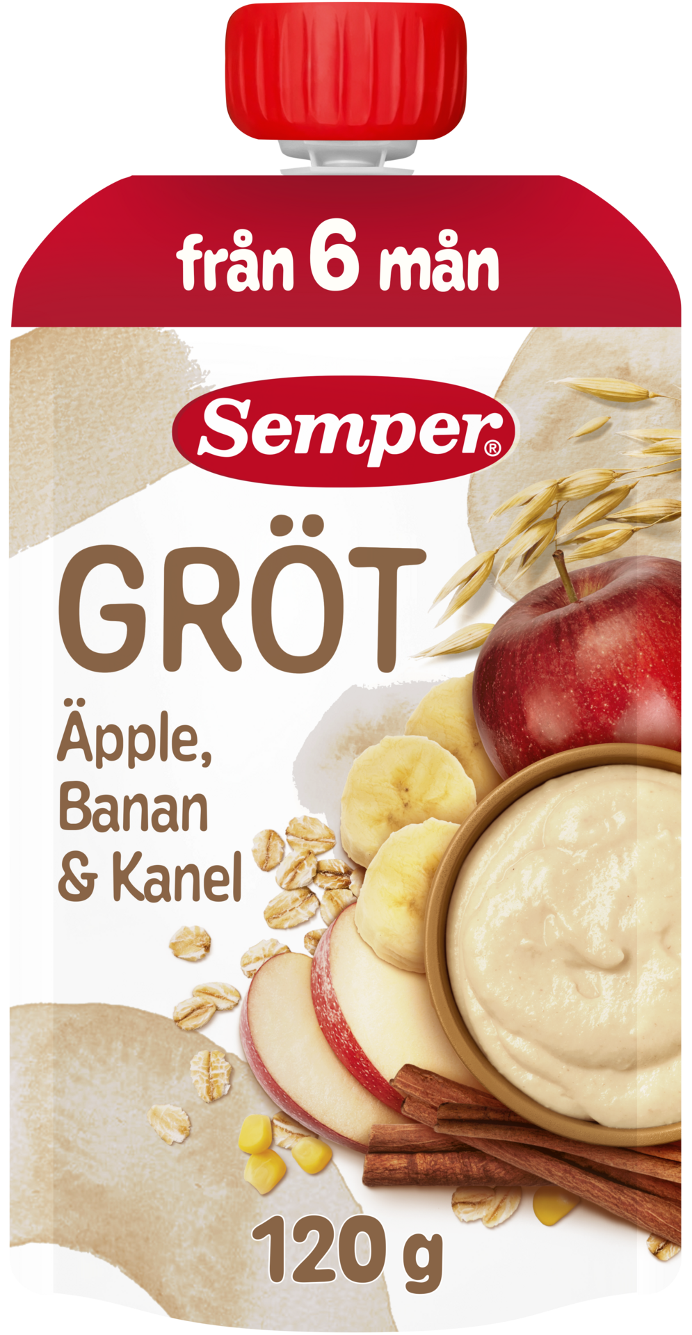 Semper Grötklämmis Äpple, Banan & Kanel 120 g