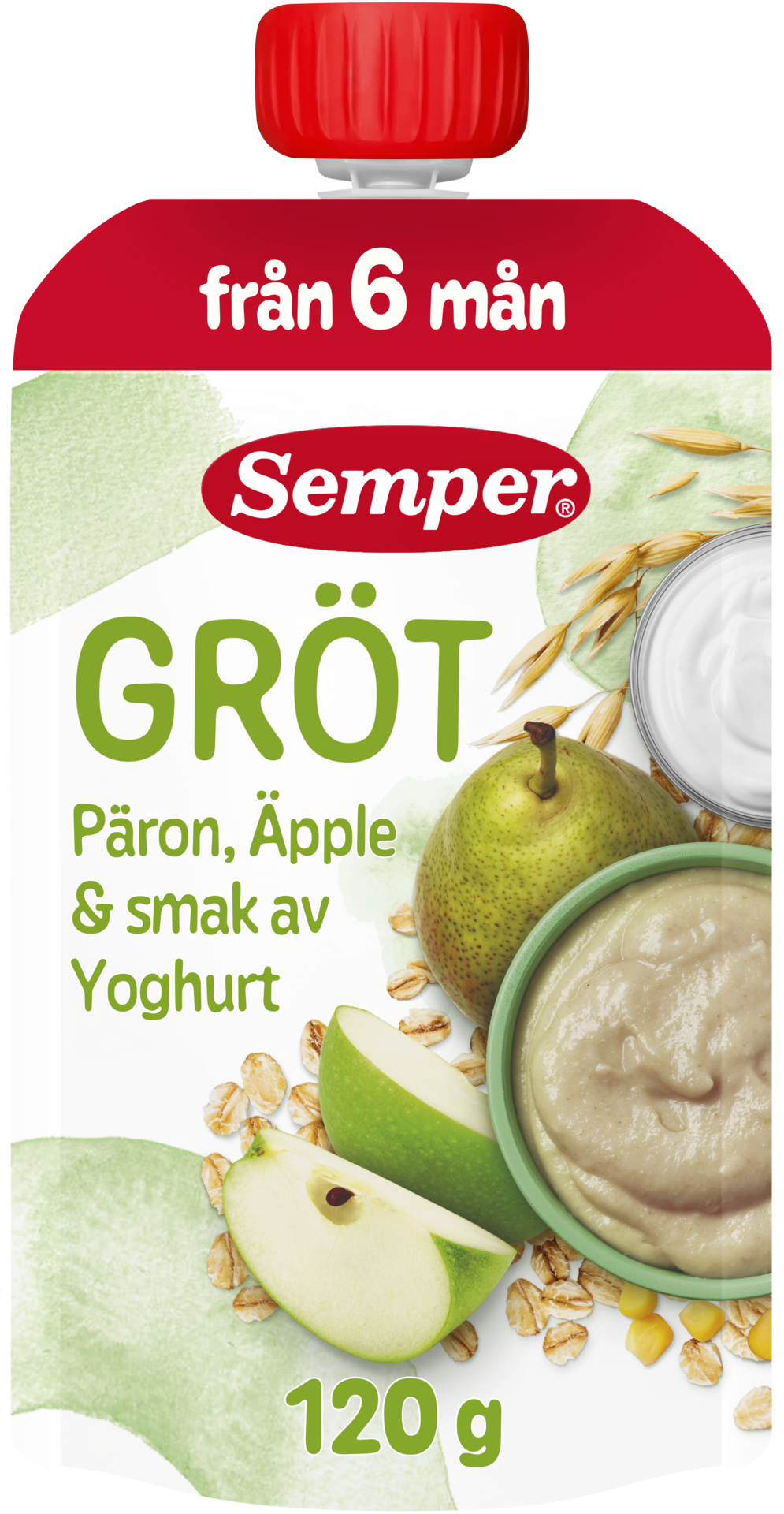 Semper Gröt Yoghurt Äpple & Päron 120 g