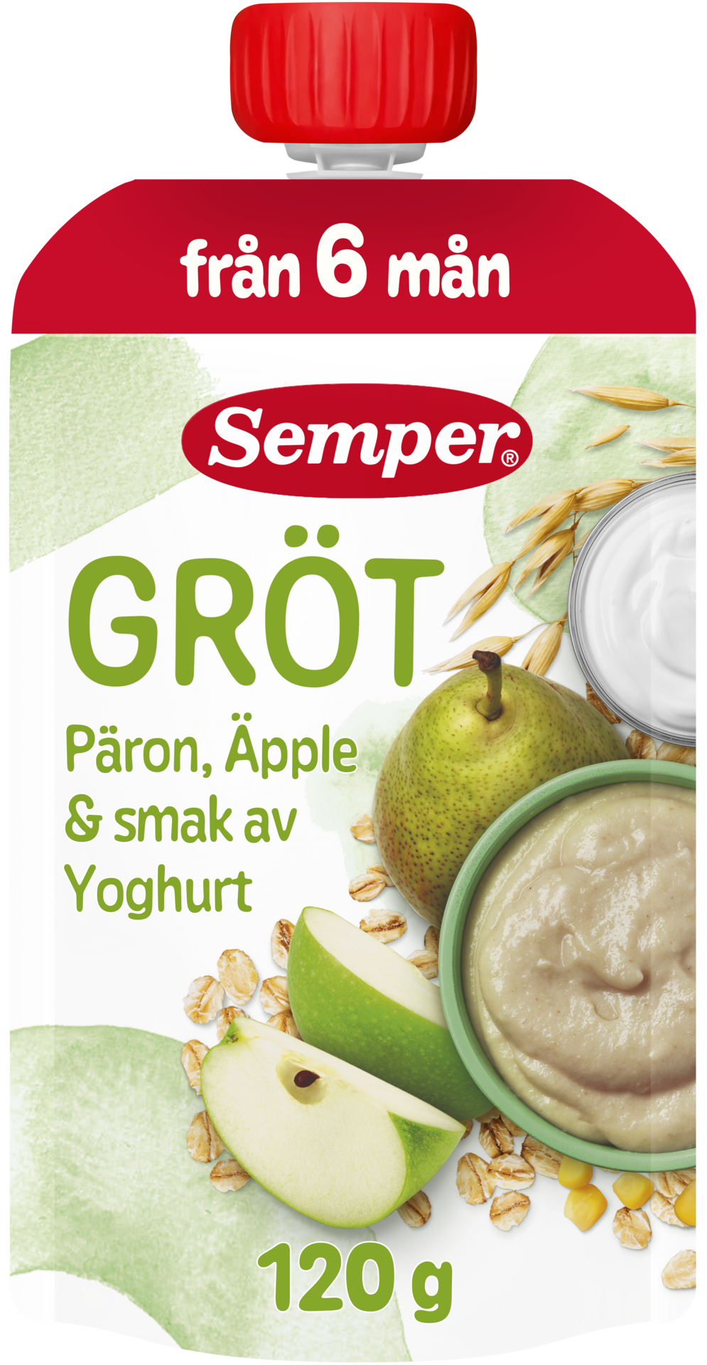 Semper Gröt Yoghurt Äpple & Päron 120 g