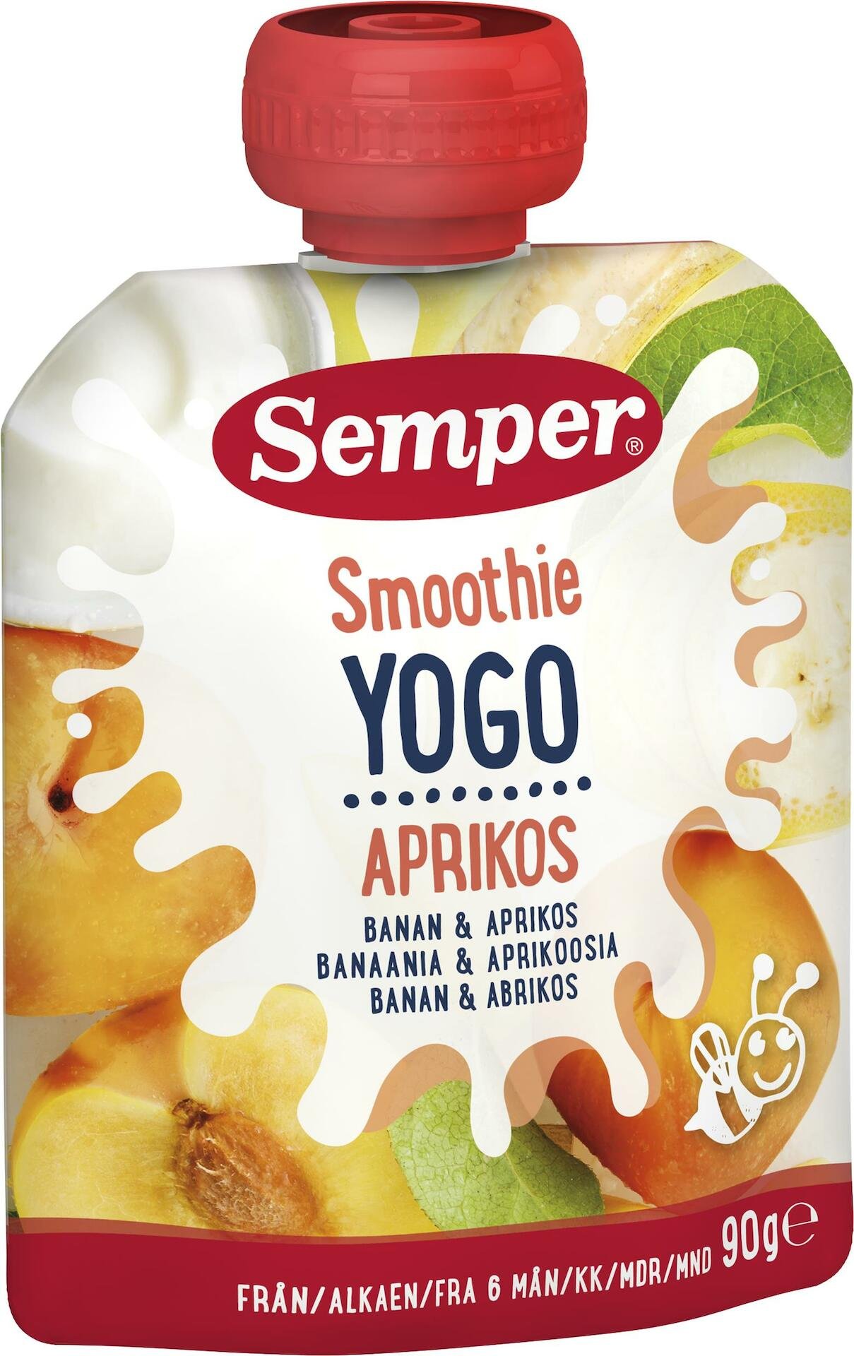 Semper Smoothie Yogo Aprikos & Banan 90g