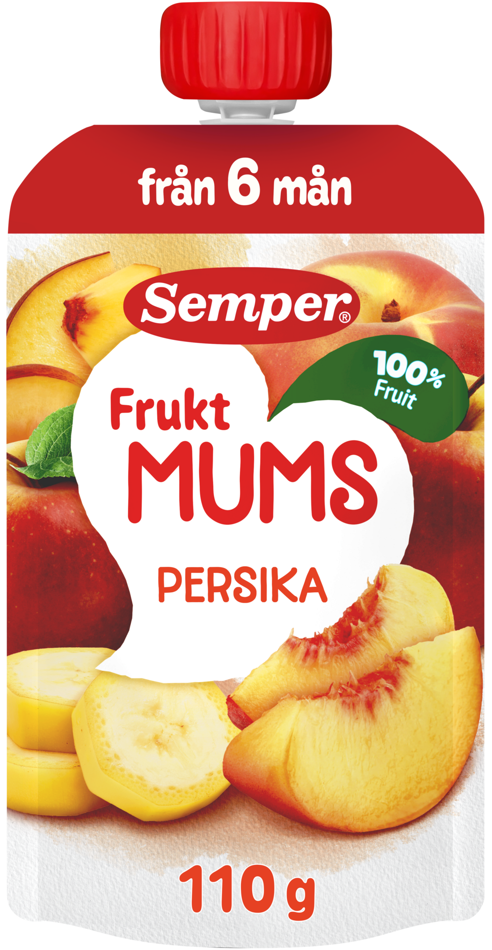 Semper Fruktmums Klämmis Persika 110 g