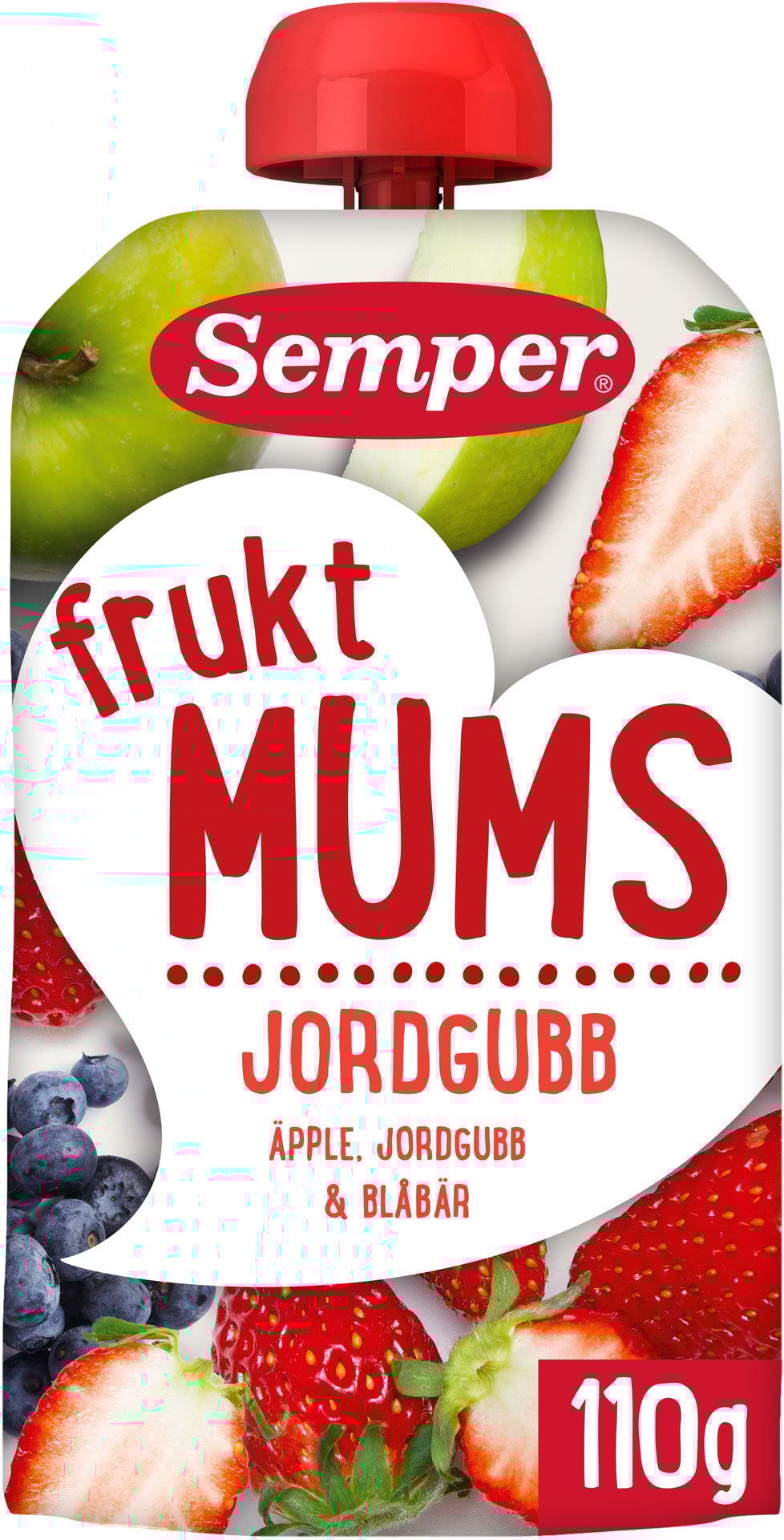 Semper Fruktmums Jordgubb 110g