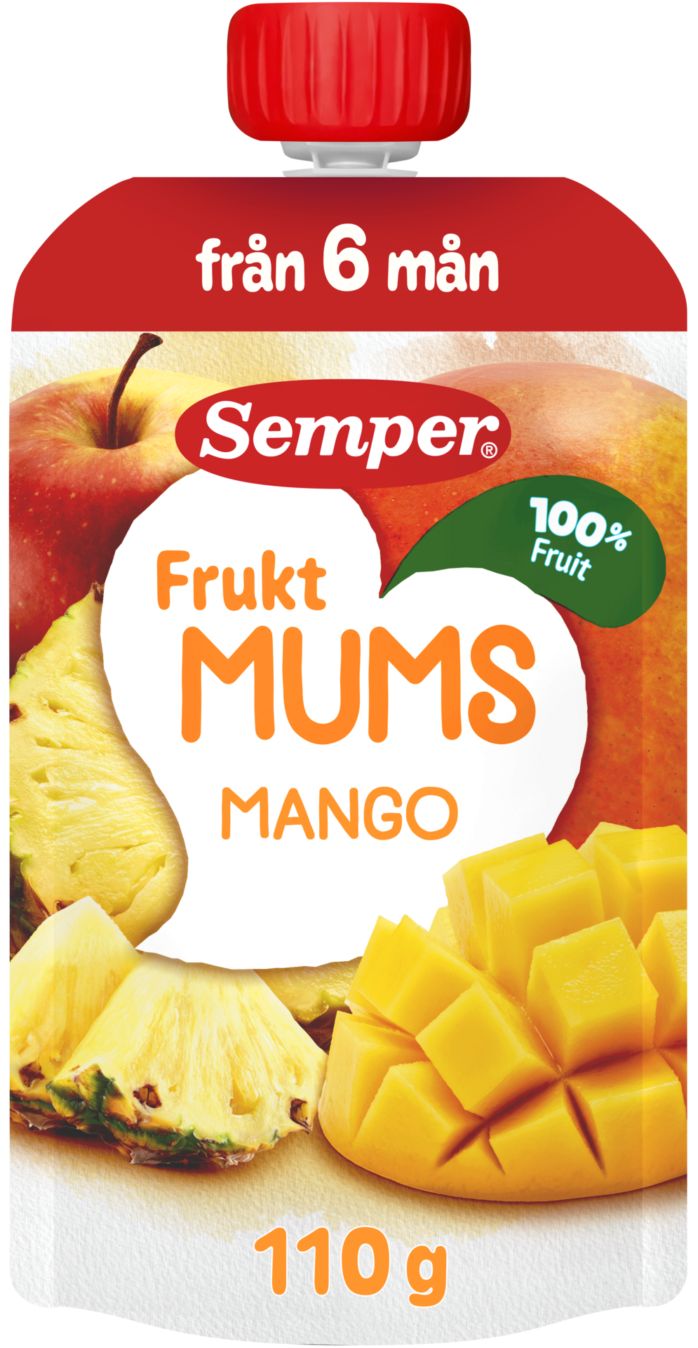 Semper Fruktmums Klämmis Mango 110 g