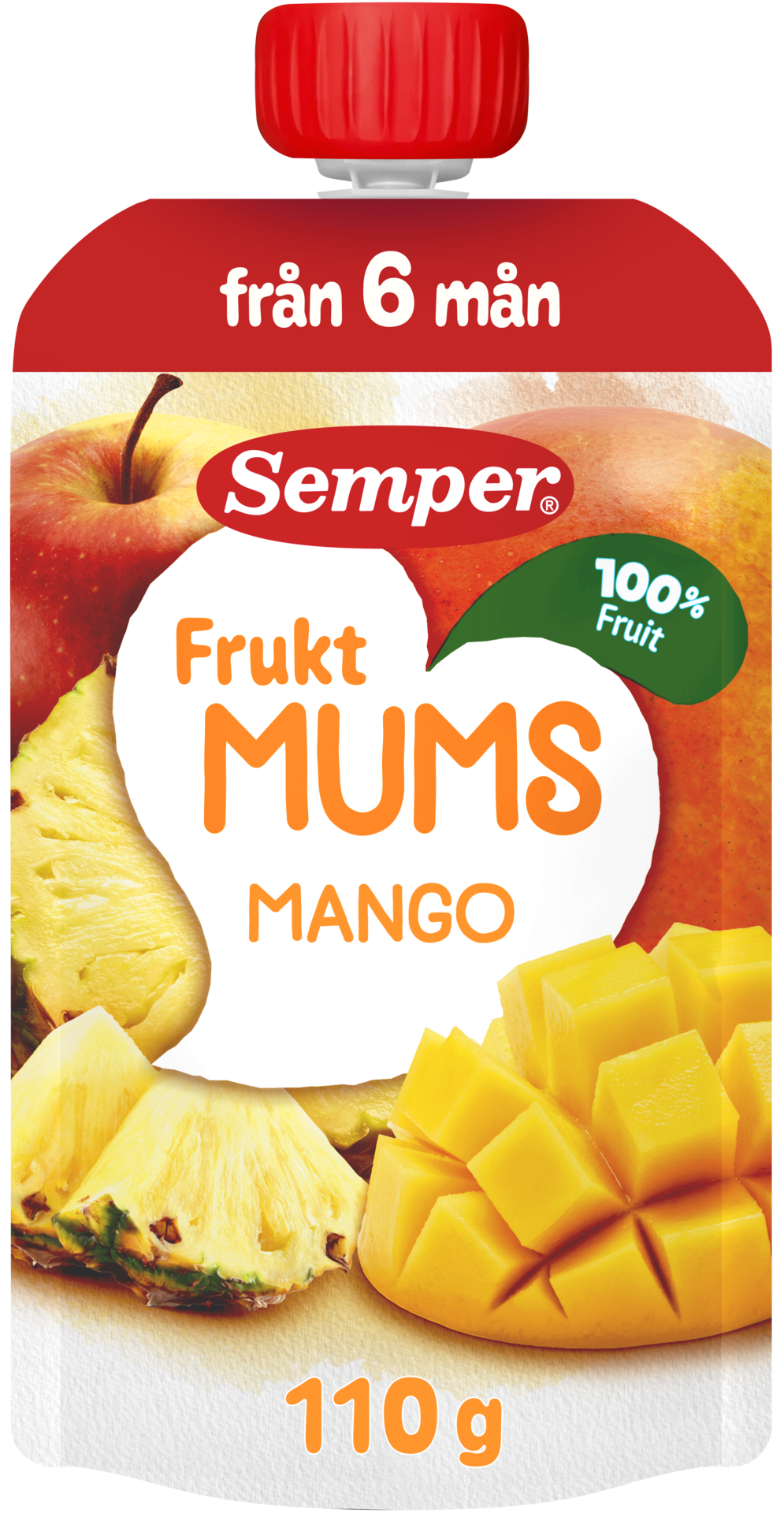 Semper Fruktmums Klämmis Mango 110 g