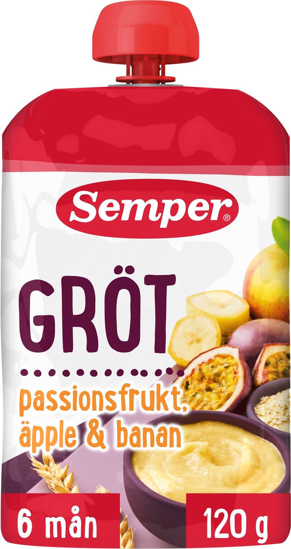 Semper Gröt Passionsfrukt 6 månader 120 g