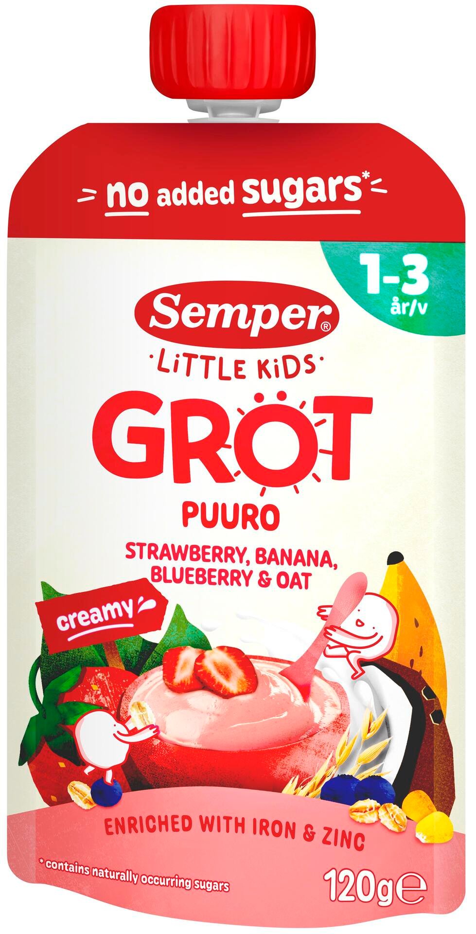 Semper Gröt Jordgubb Banan 1-3 år 120g