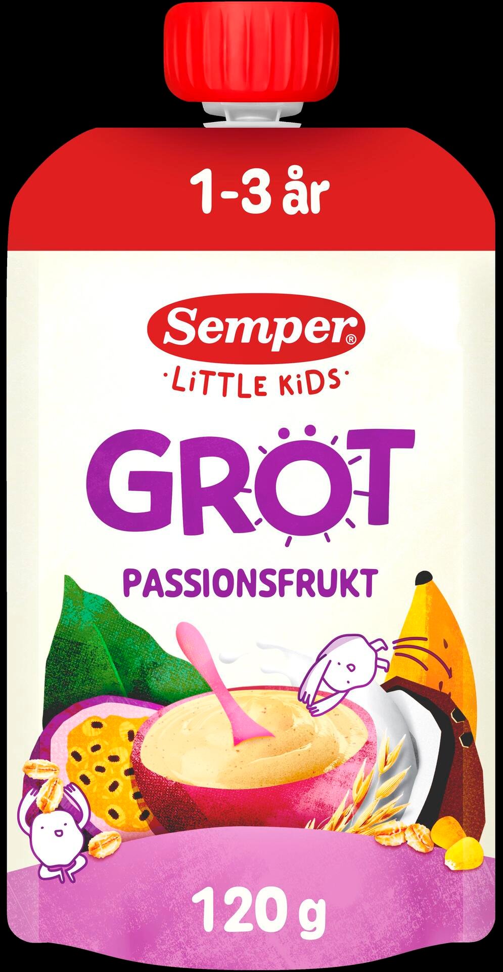 Semper Gröt Passionsfrukt Banan Kokos 1-3 år 120 g