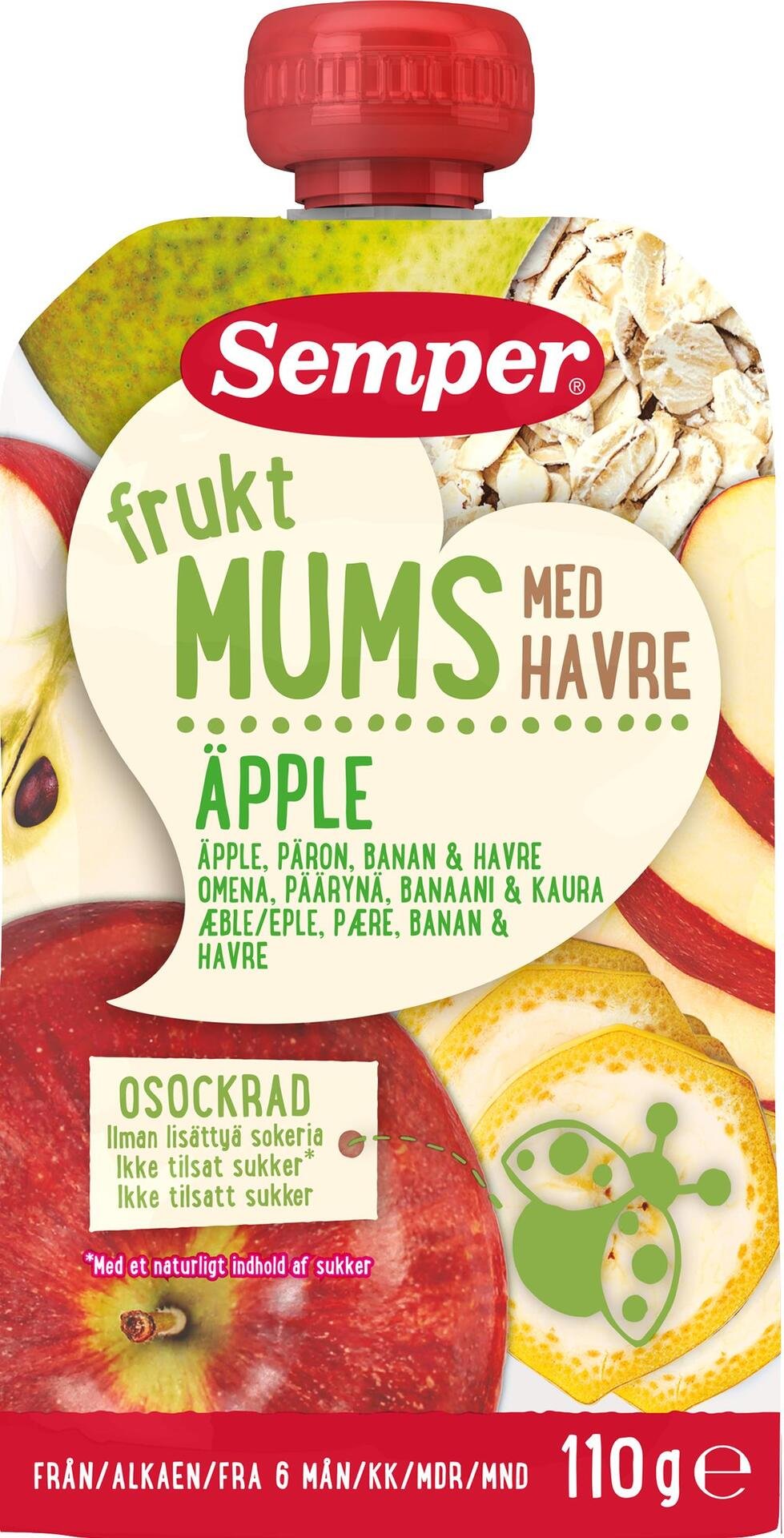 Semper Fruktmums Äpple från 6 månader