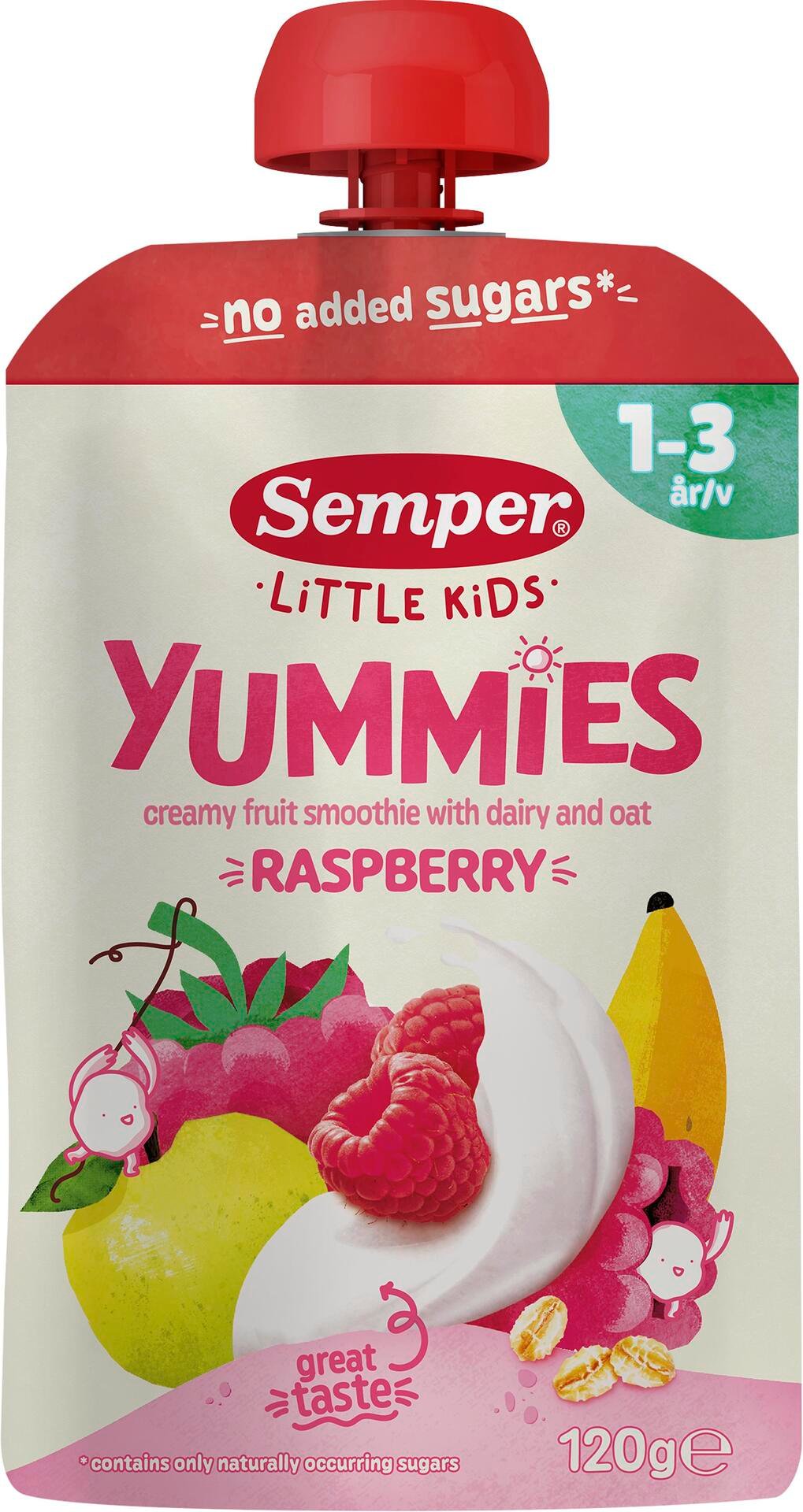 Semper Yummies Hallon 1-3 år