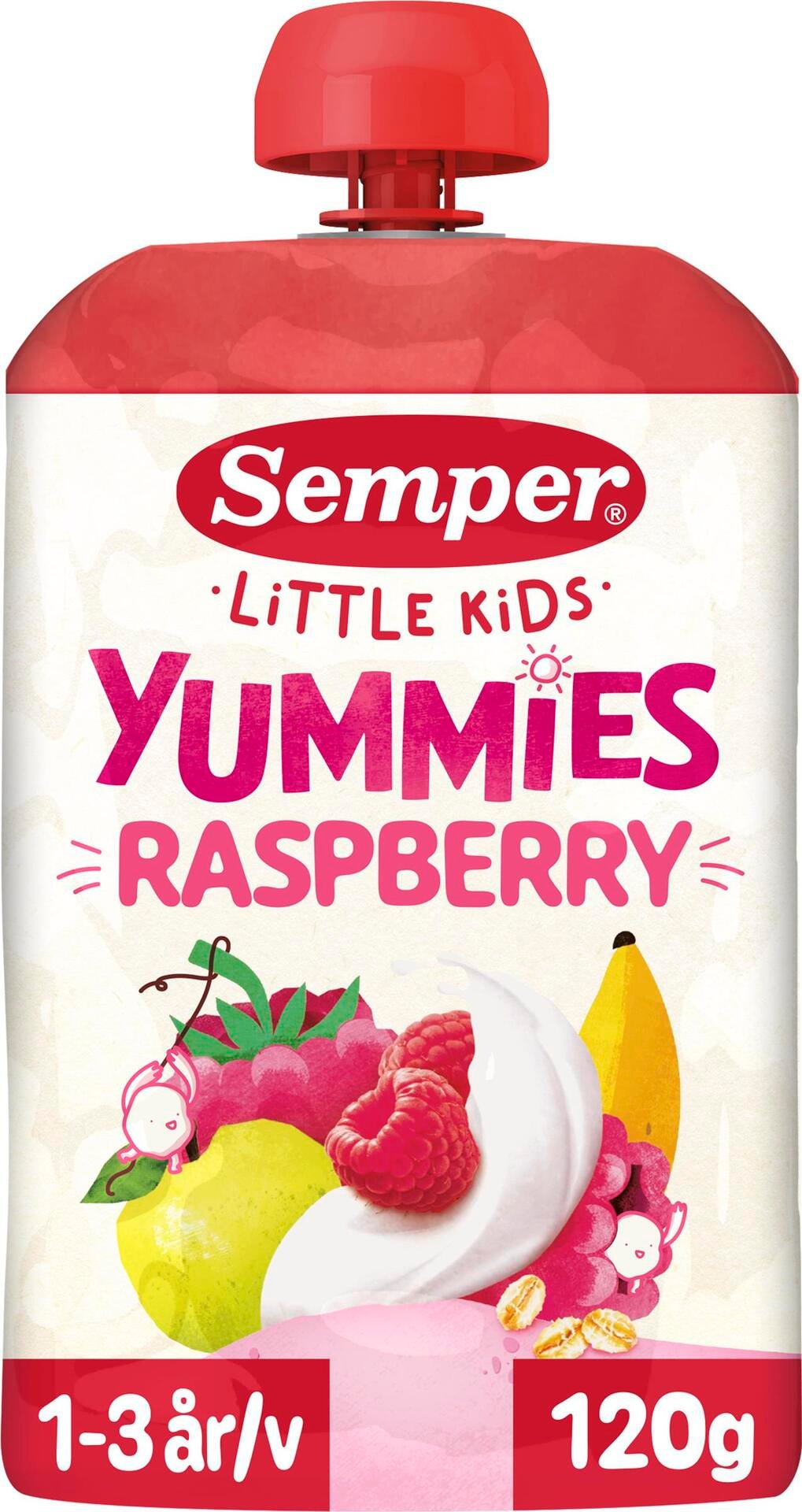 Semper Yummies Hallon 1-3 år