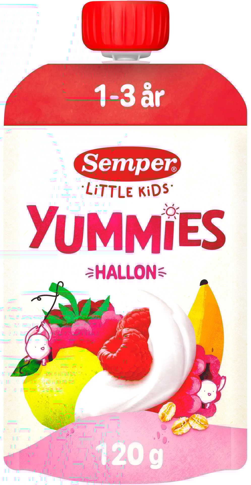 Semper Yummies Hallon 1-3 år