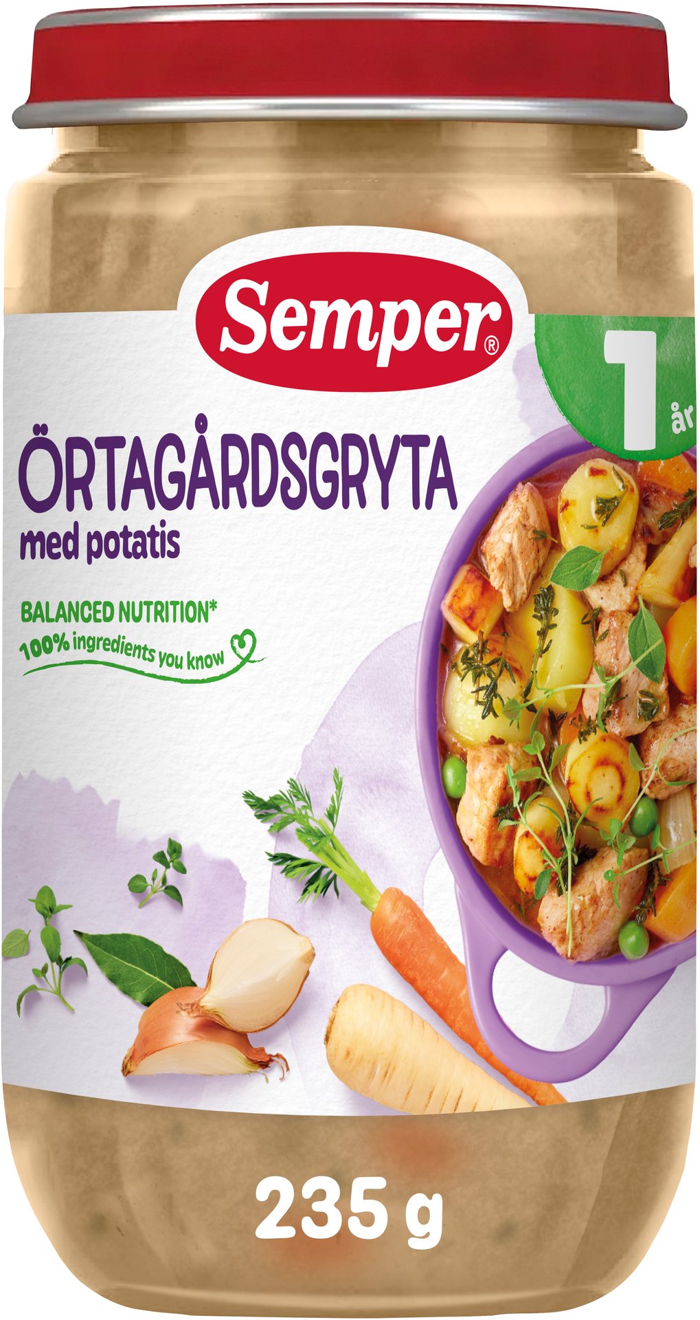 Semper Örtagårdsgryta med Potatis 1 år 235 g