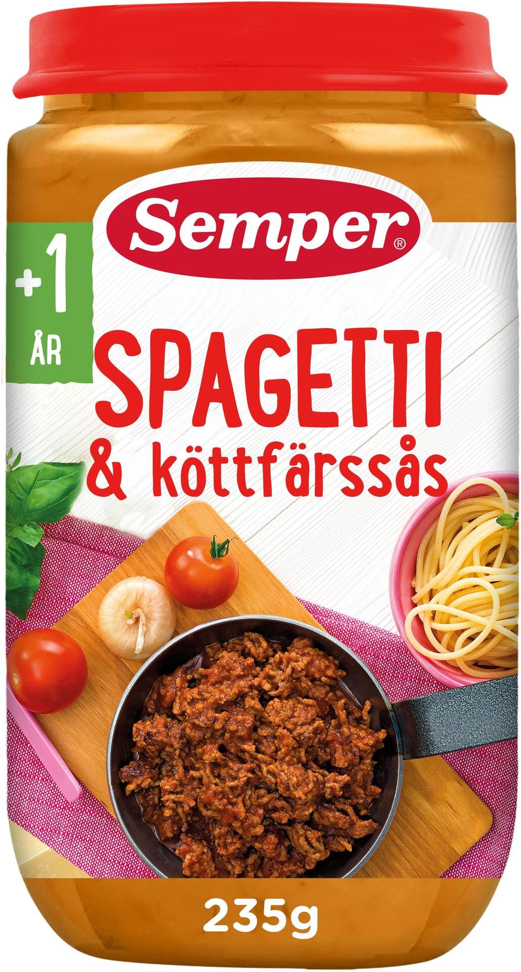 Semper Spagetti och köttfärssås från 1 år