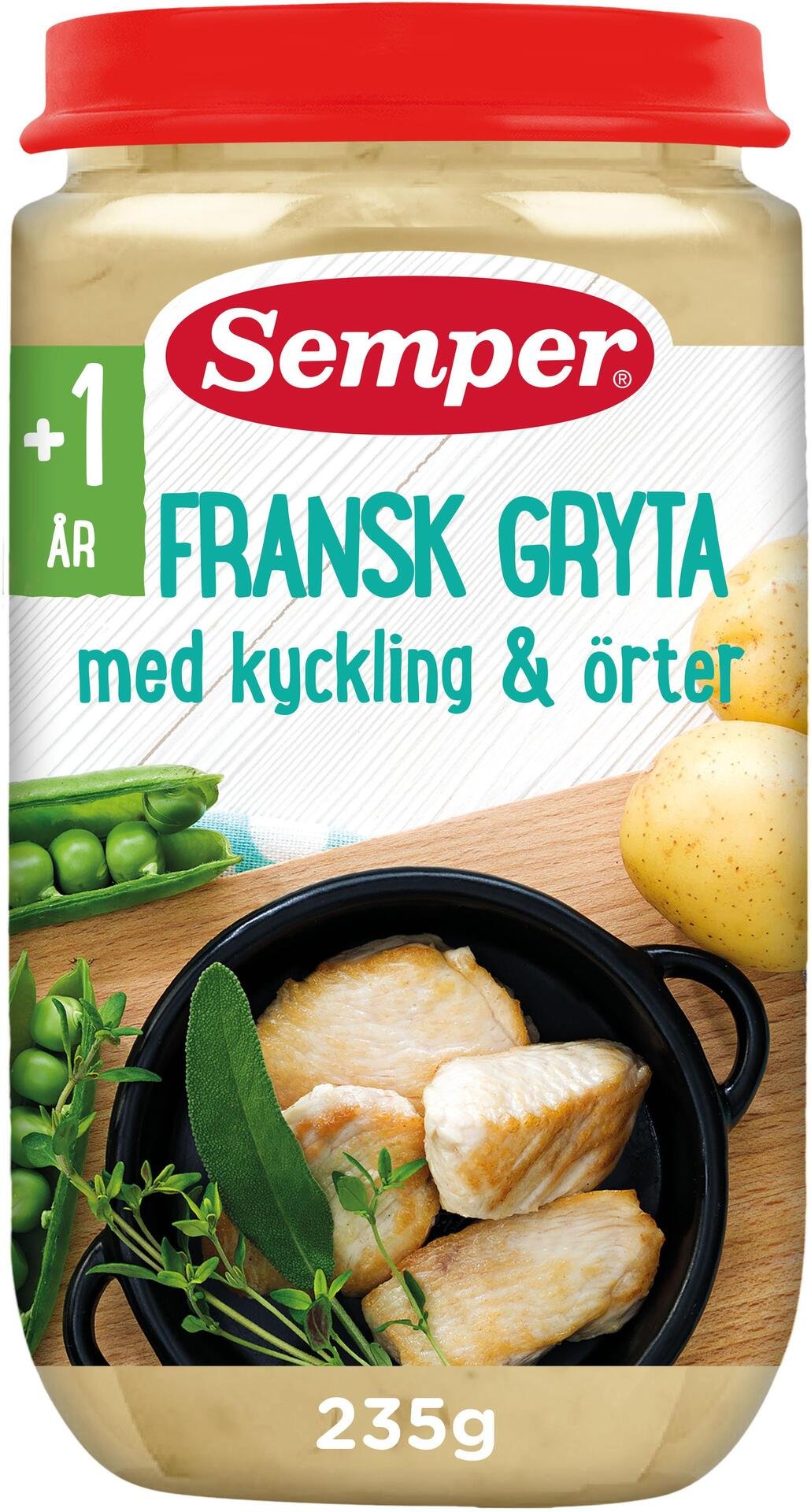 Semper Fransk Gryta med kyckling och örter från 1 år