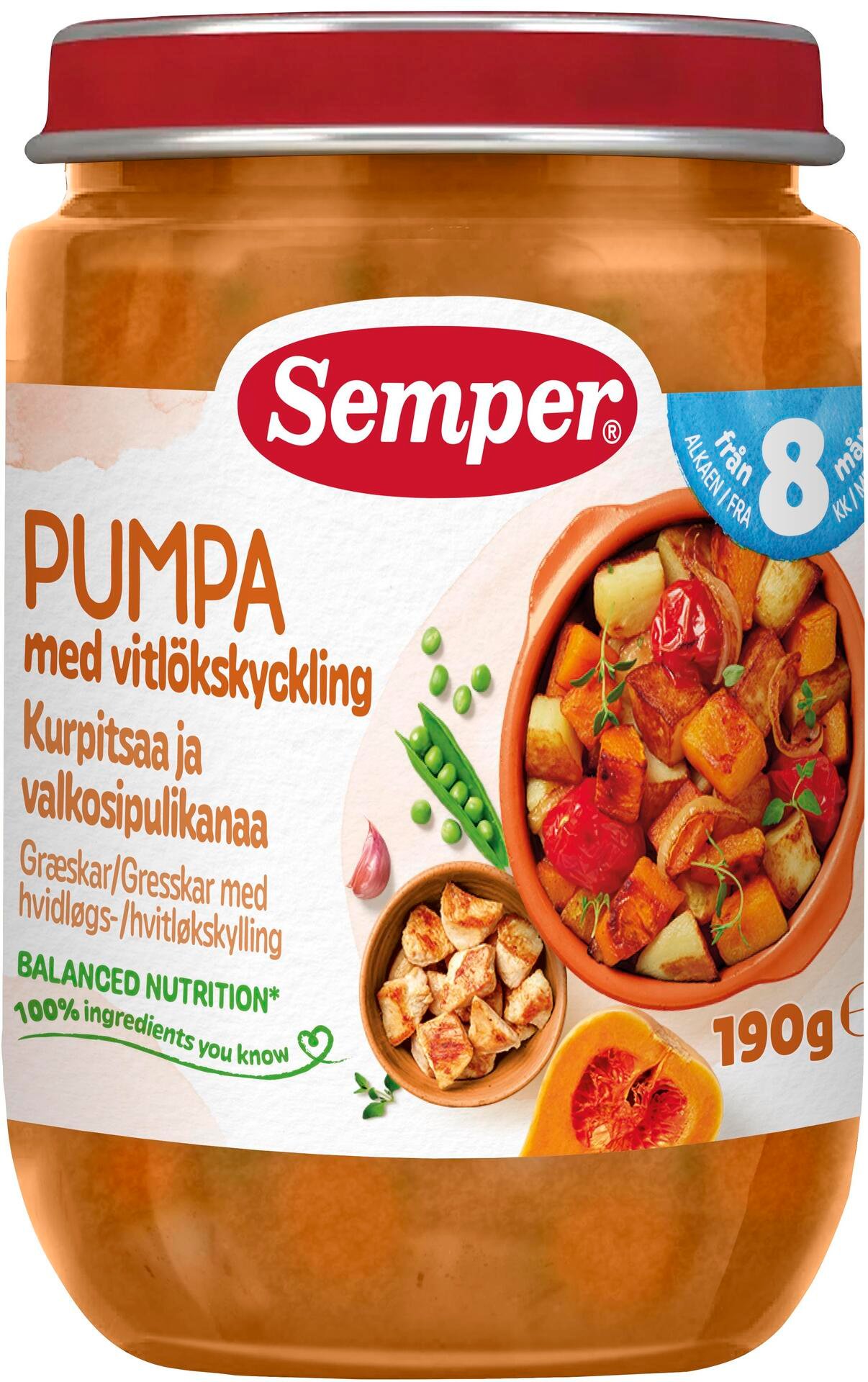 Semper Pumpa Med Vitlökskyckling Från 8 månader