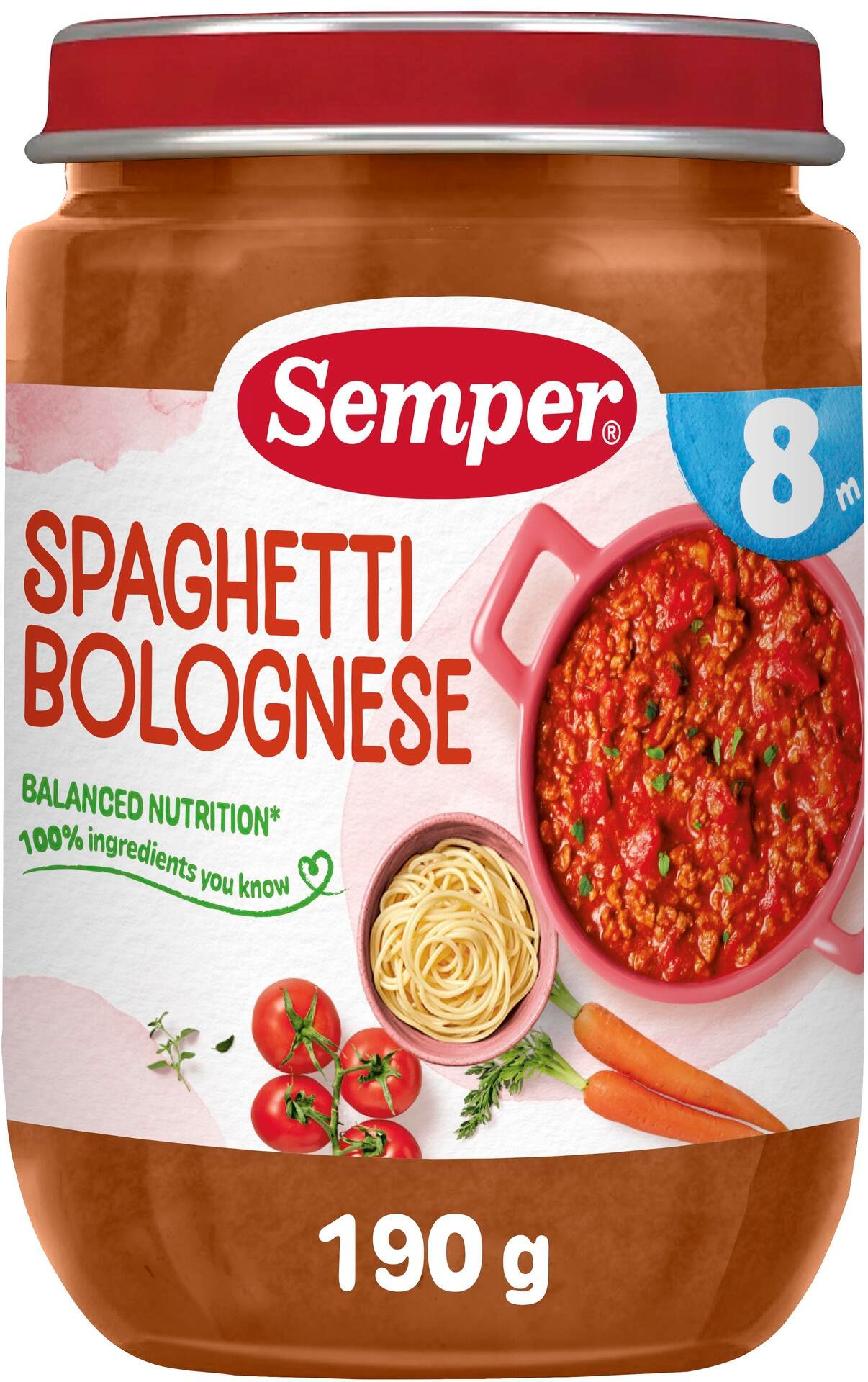 Semper Spaghetti Bolognese 8 månader