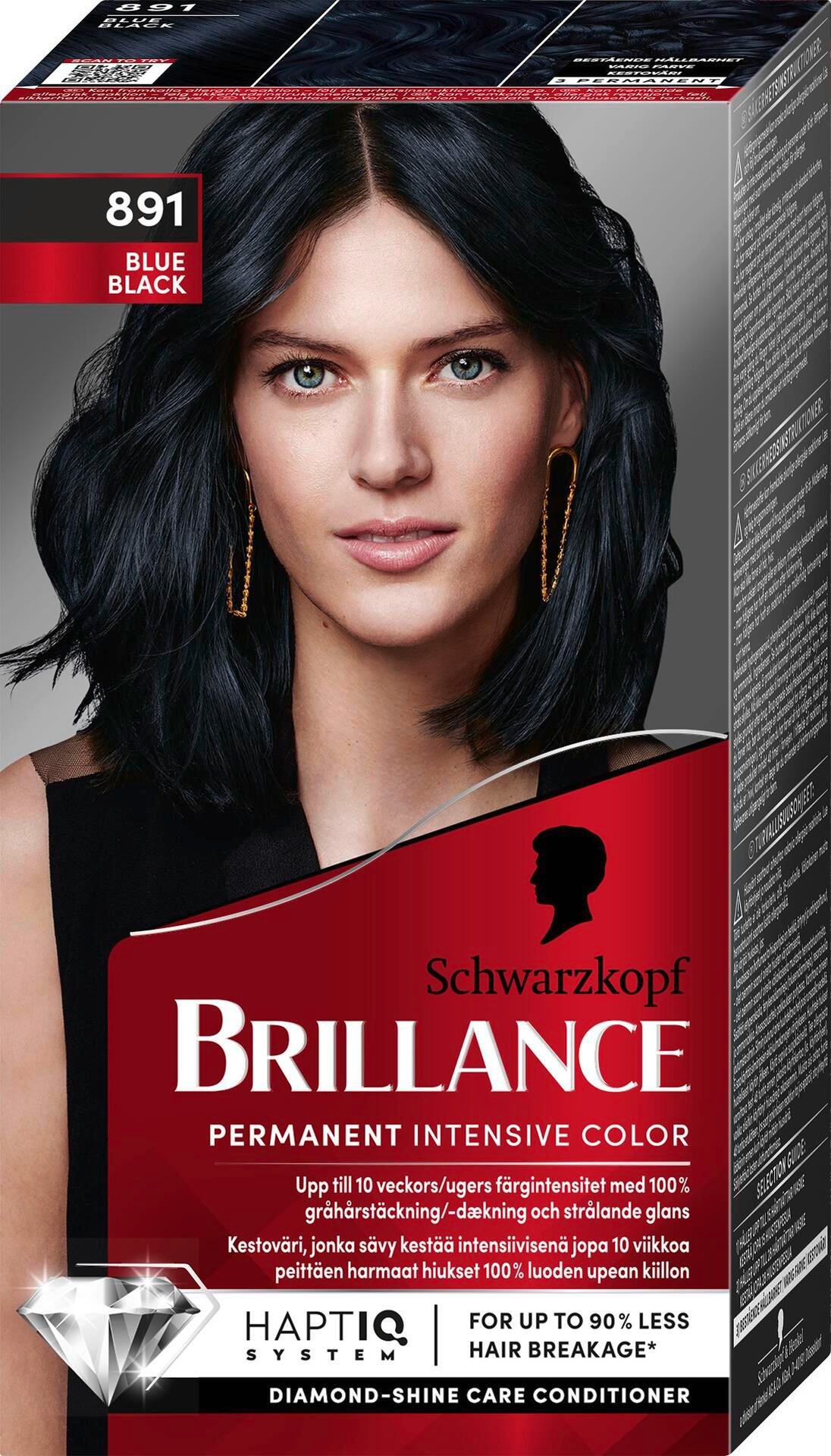 Schwarzkopf Brillance Hårfärg 891 Blue Black