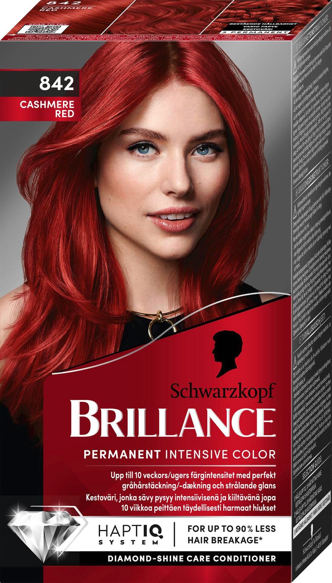 Schwarzkopf Brillance Hårfärg 842 Cashmere Red