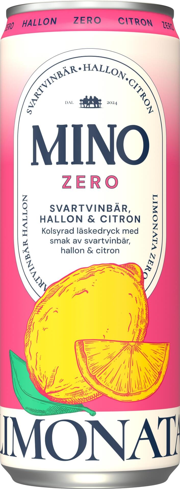 MINO Limonata Svartvinbär, Hallon & Citron Zero 33 cl