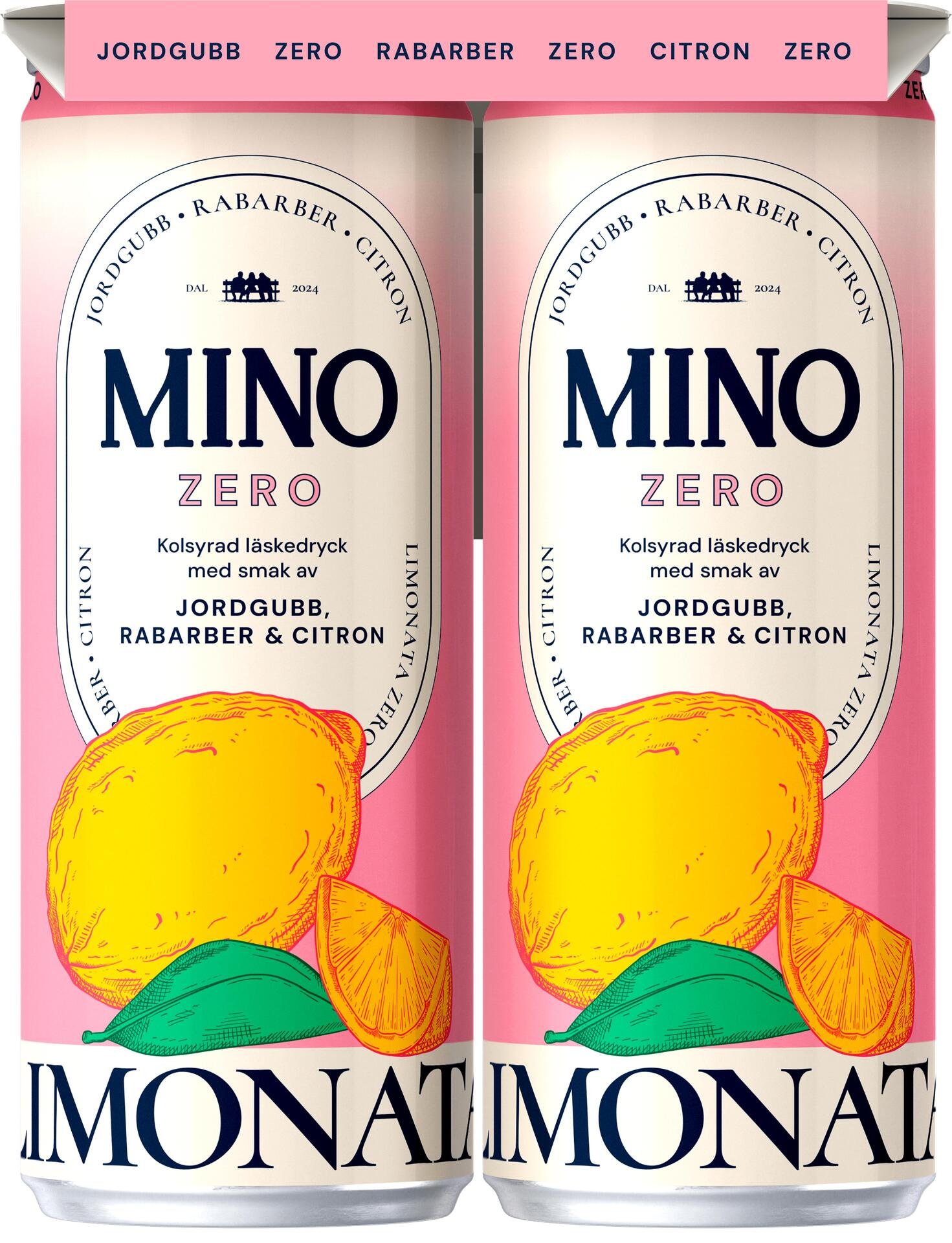Mino Jordgubb Rabarber 4-pack