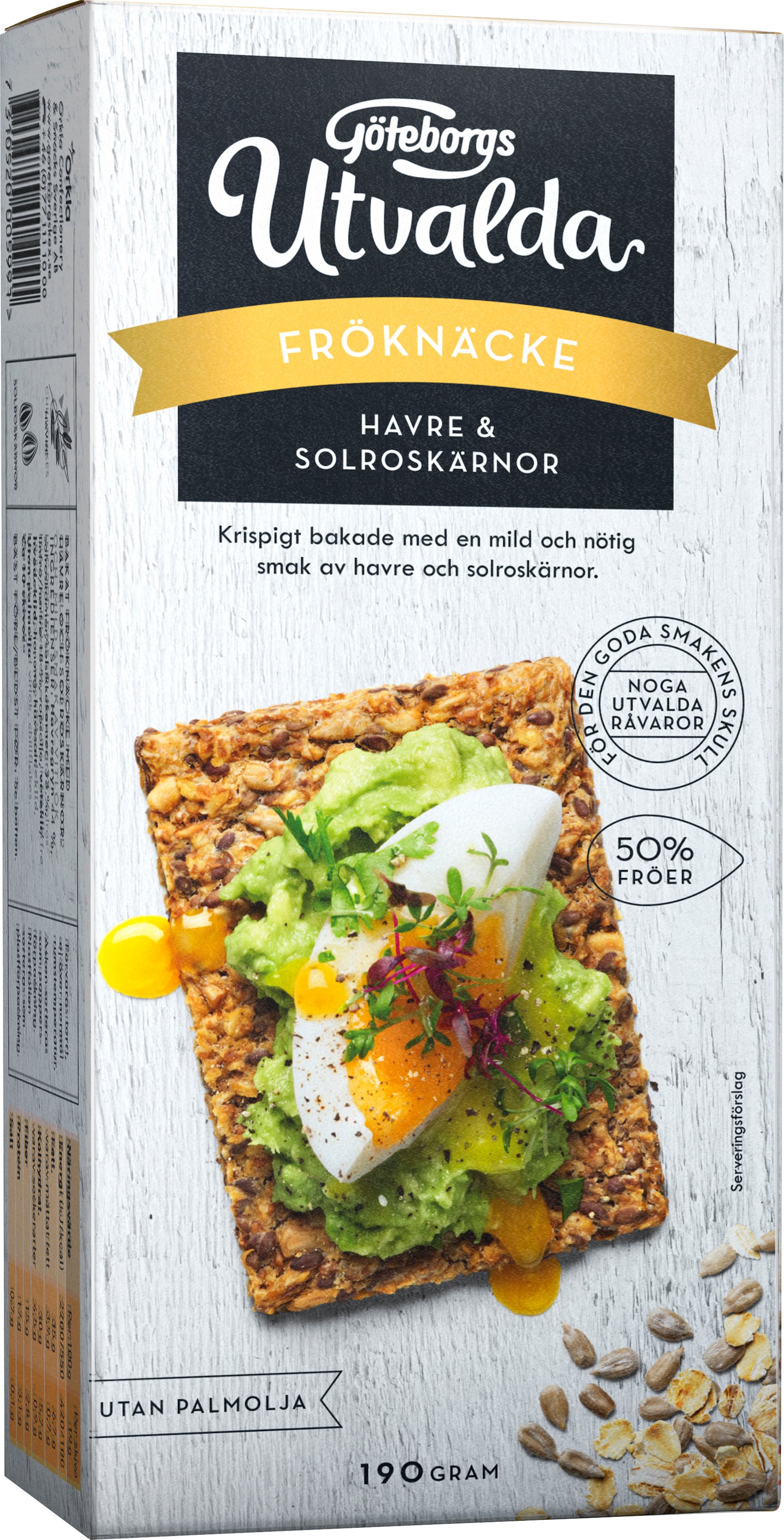 Göteborgs Utvalda Fröknäcke Havre & Solrosfrön 190 g