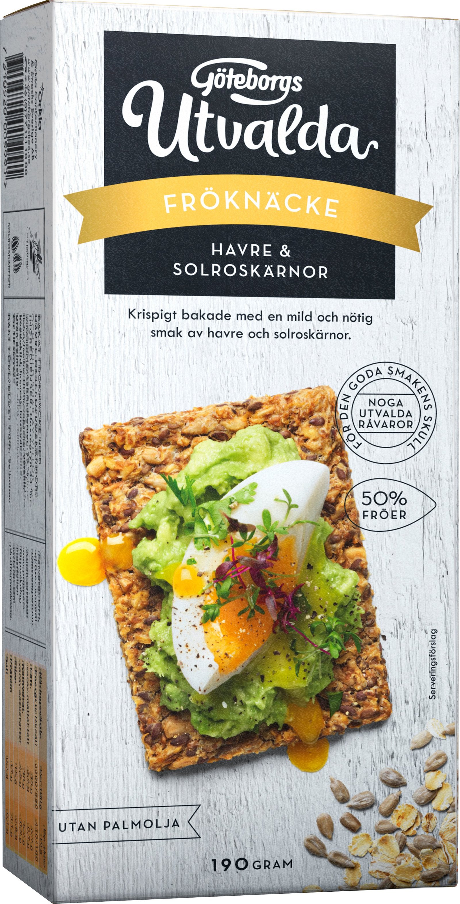Göteborgs Utvalda Fröknäcke Havre & Solrosfrön 190 g