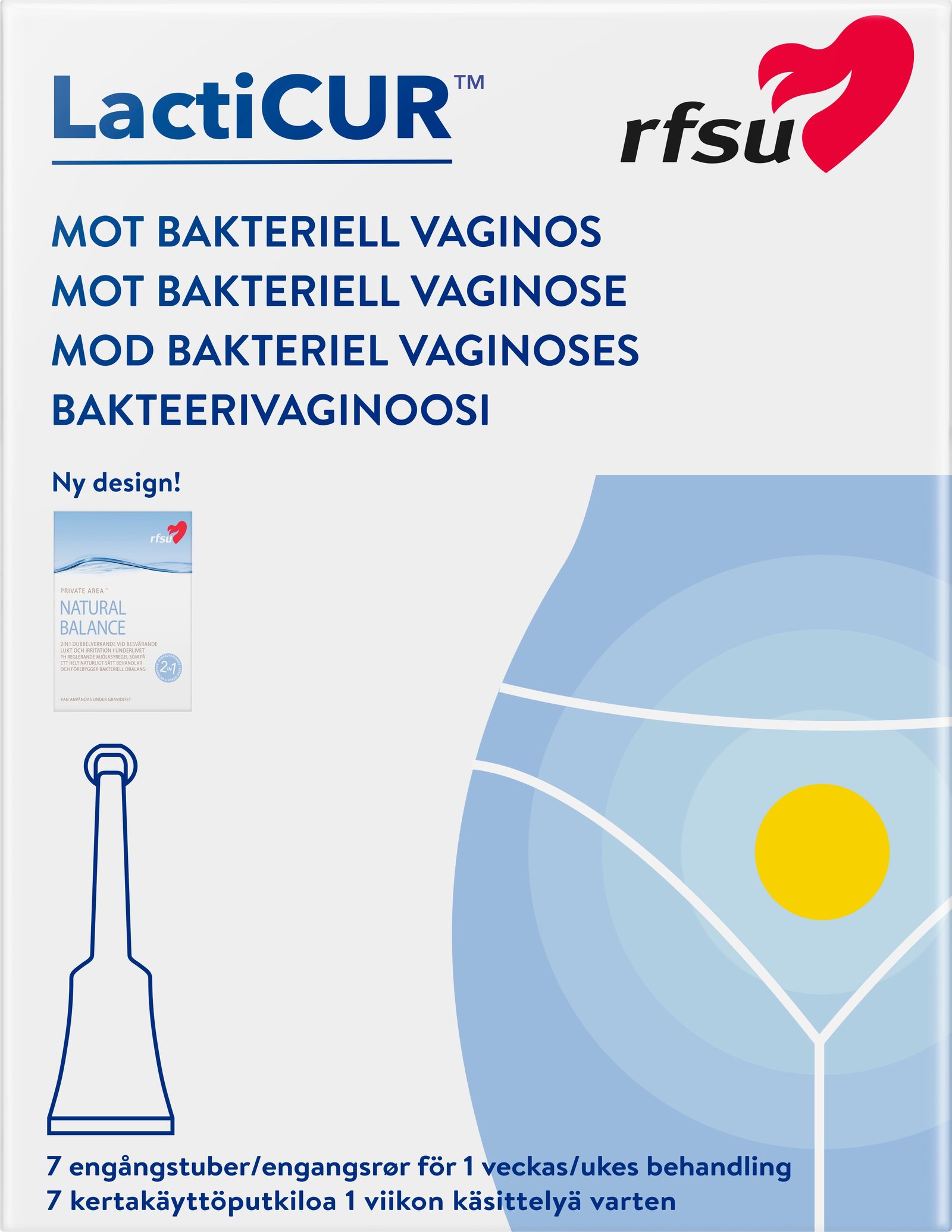 RFSU LactiCUR Mot Bakteriell Vaginos 7 engångstuber