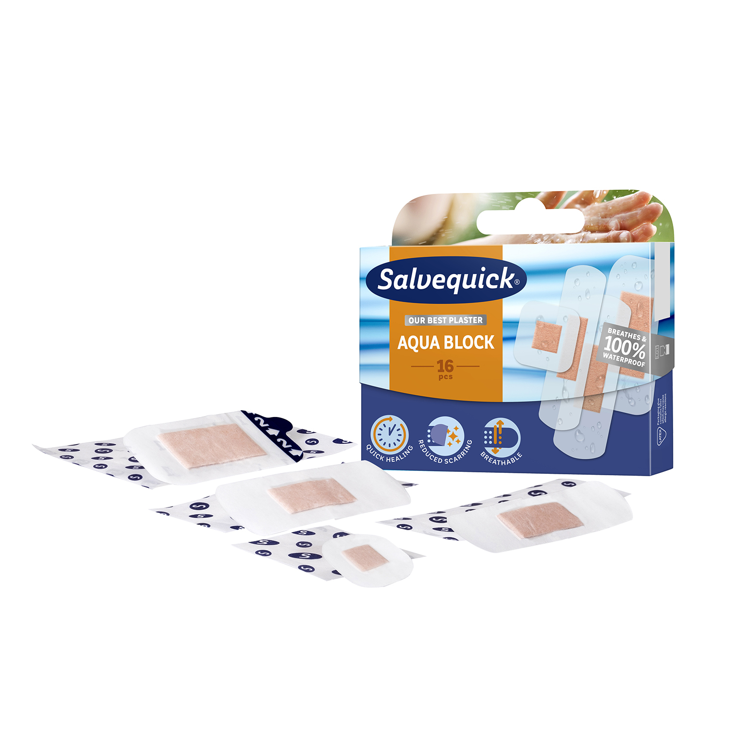 Salvequick Aqua Block Family Pack 16 st