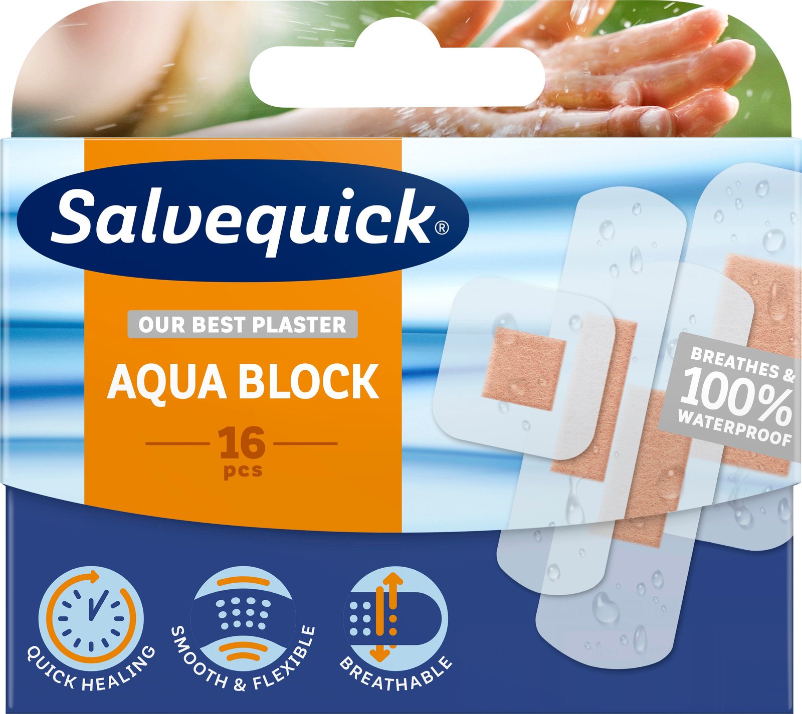 Salvequick Aqua Block Family Pack 16 st