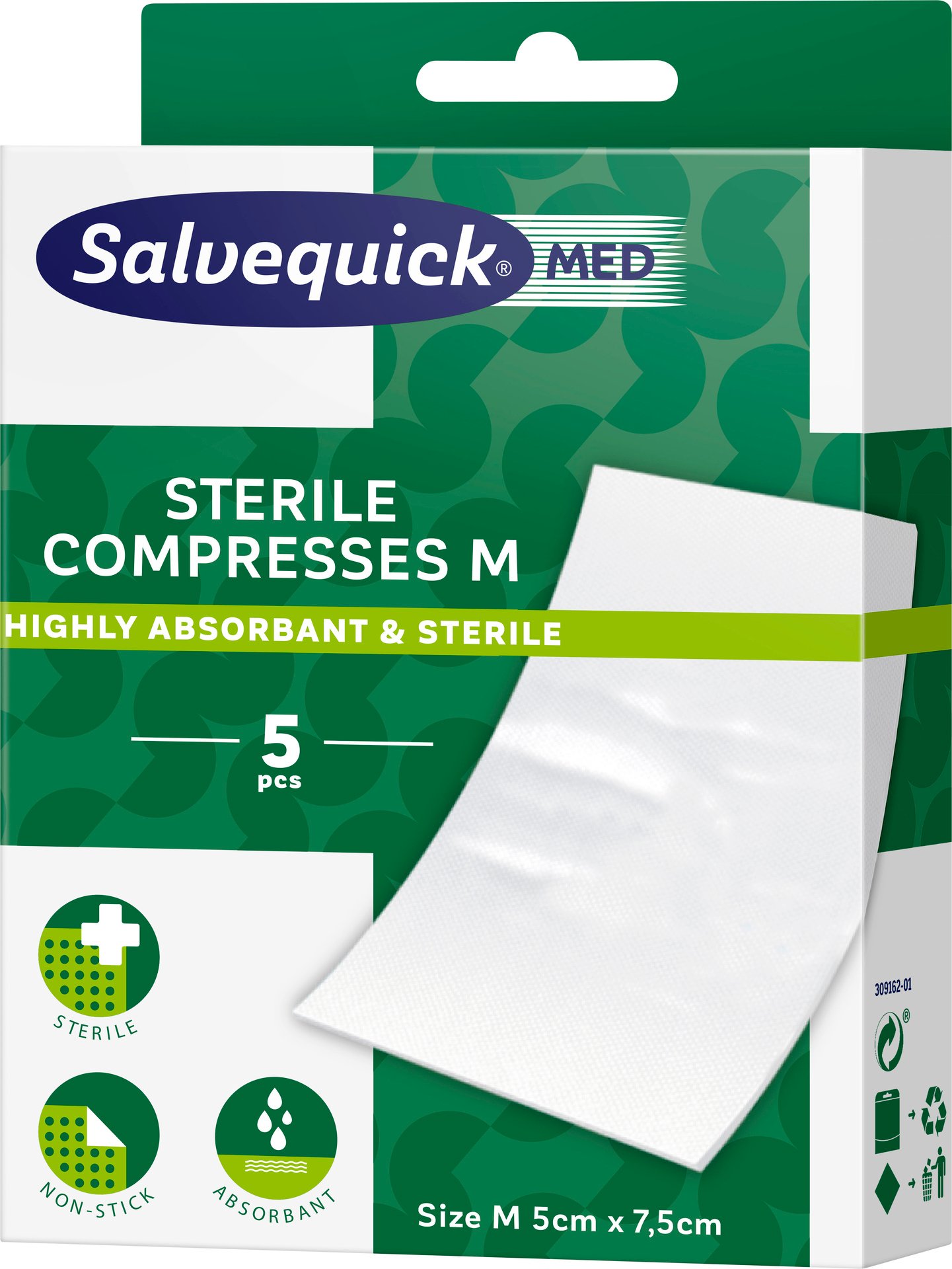 Salvequick MED Compress Medium 5 cm x 7,5 cm
