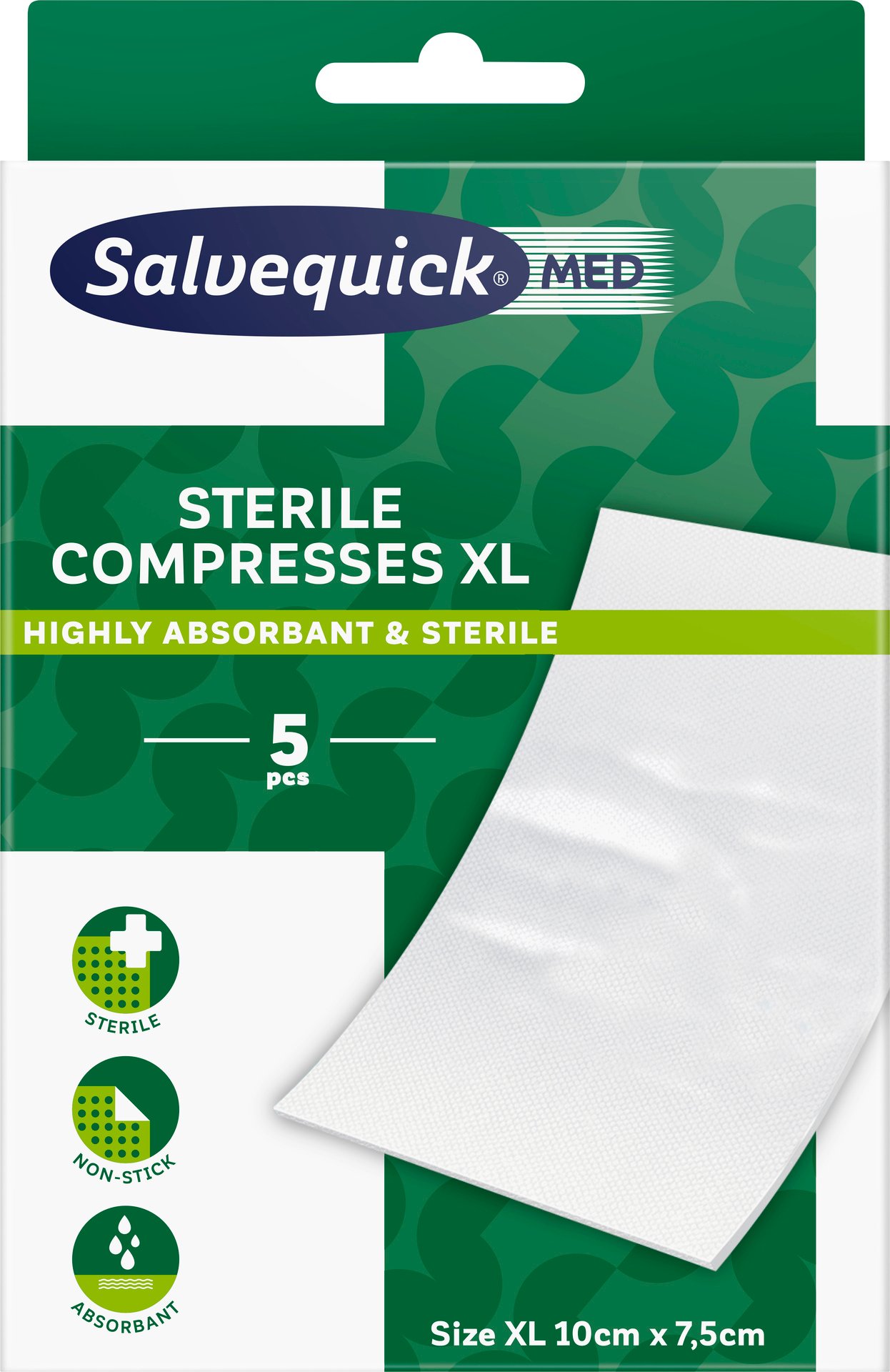 Salvequick MED Compress XL 10 cm x 7,5 cm