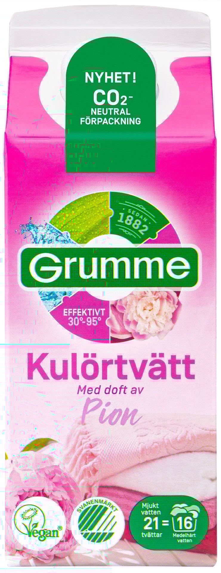 Grumme Kulörtvätt Pion 750 ml