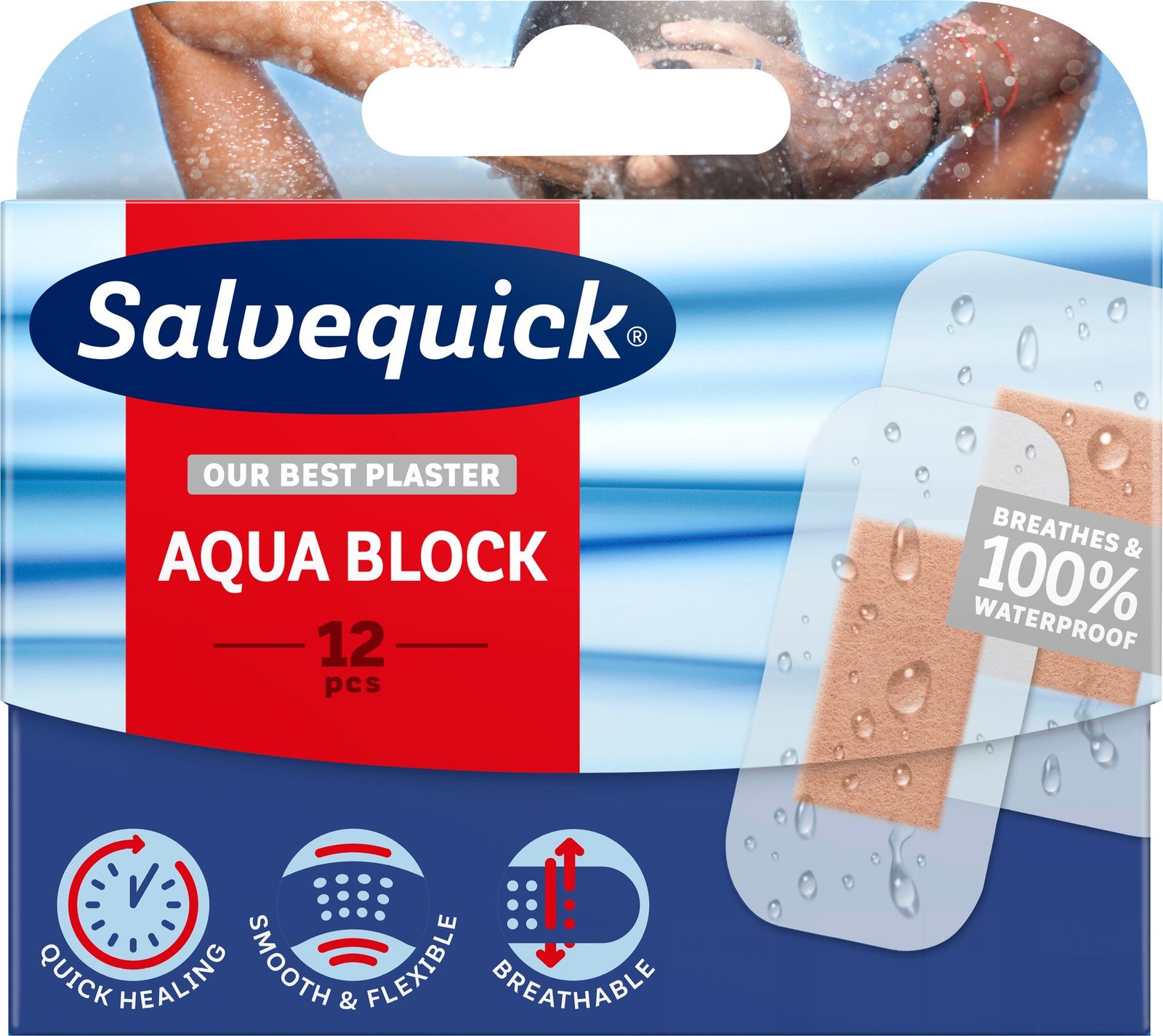 Salvequick Aqua Block 12 st