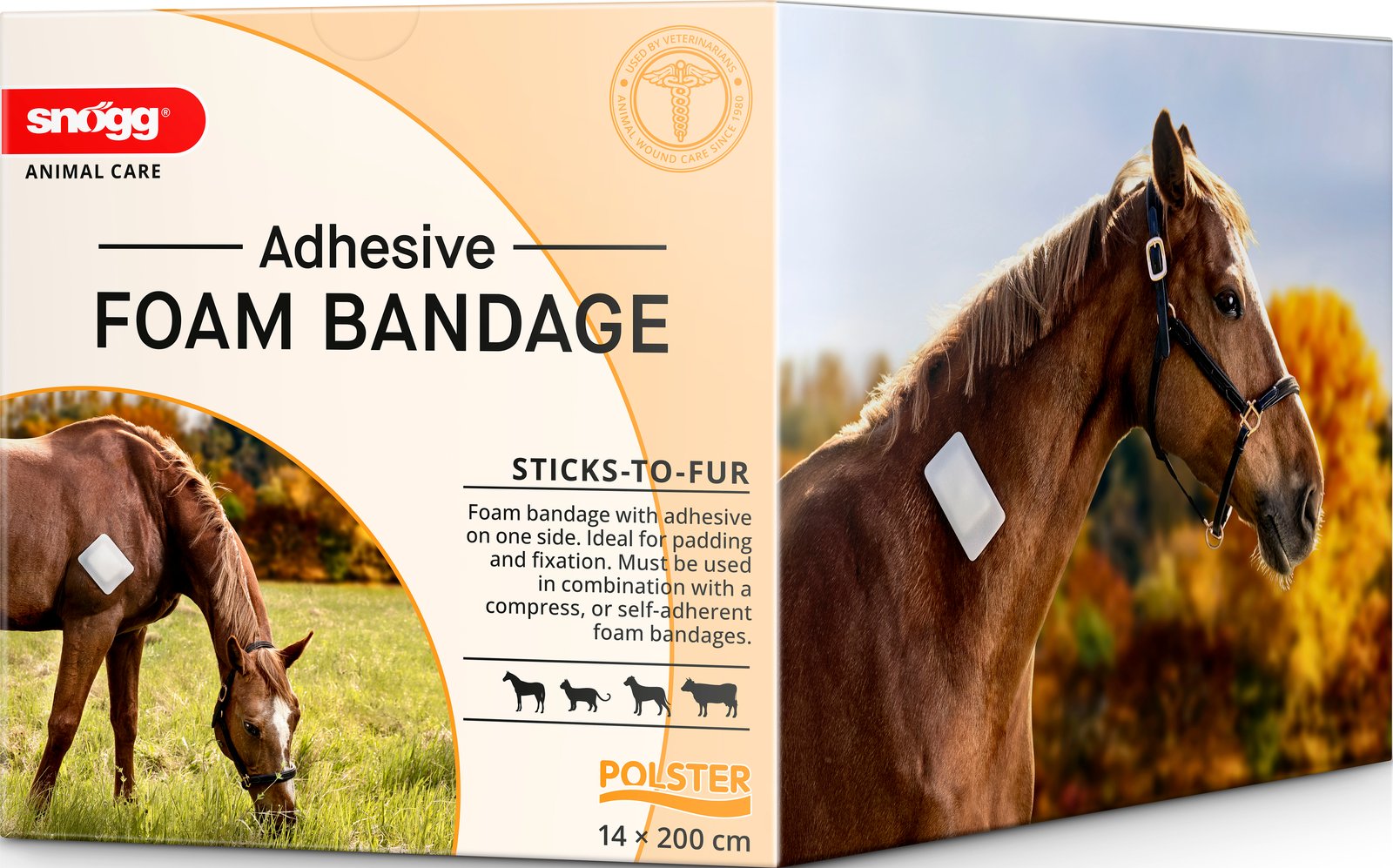 Snögg Animal Foam Bandage Adhesive 14 cm x 2 m