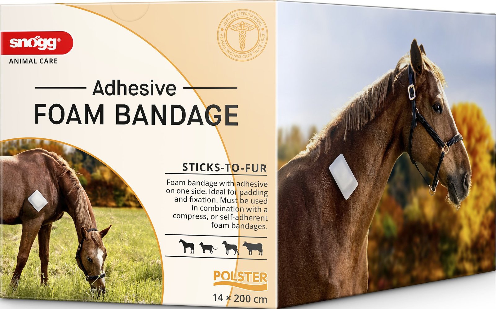 Snögg Animal Foam Bandage Adhesive 14 cm x 2 m