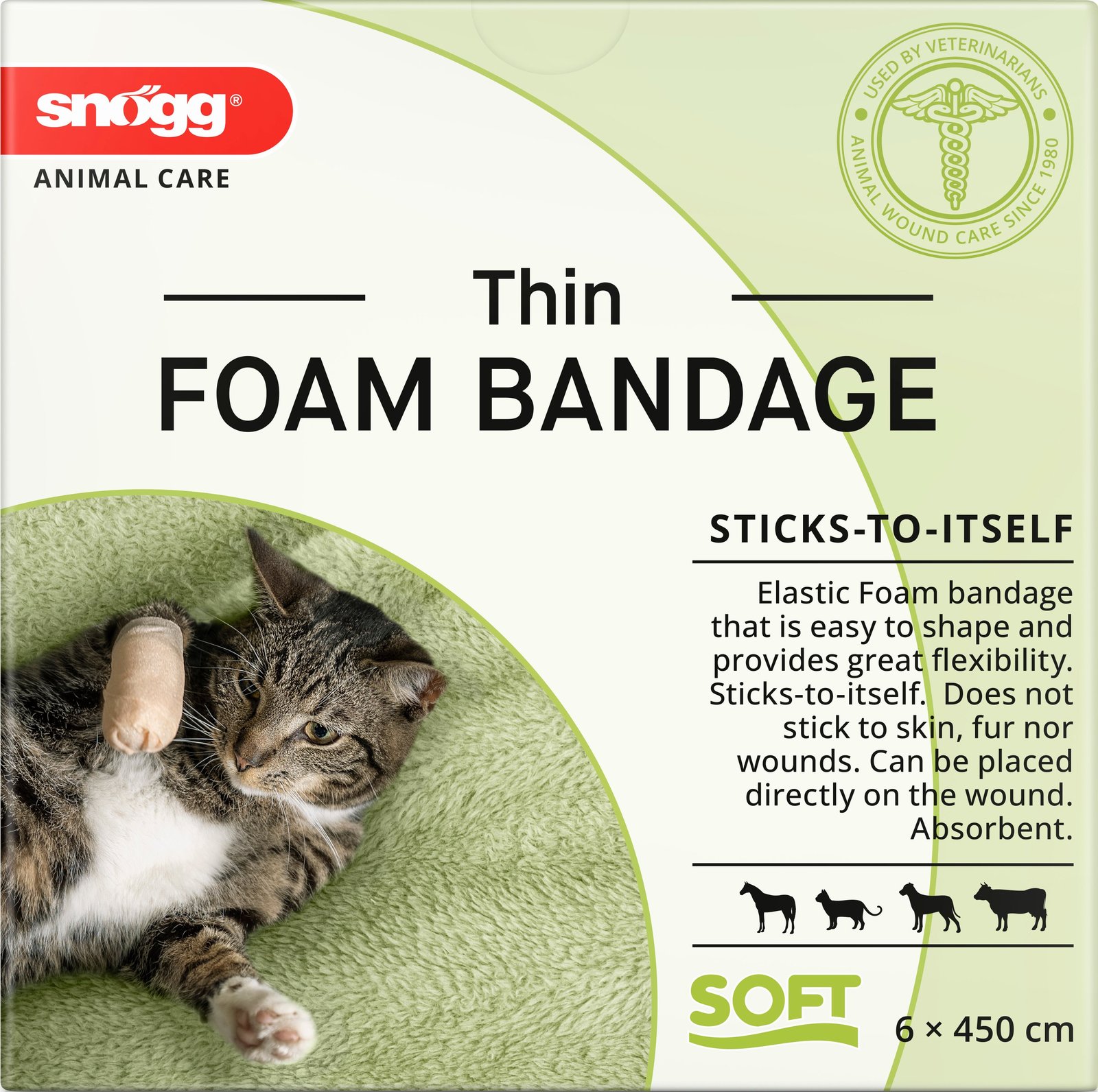Snögg Animal Foam Bandage Thin 6 cm x 4,5 m