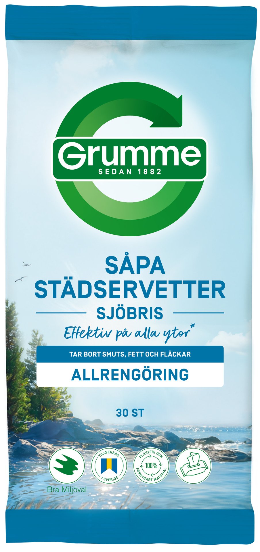 Grumme Såpa Städservetter Sjöbris 30 st