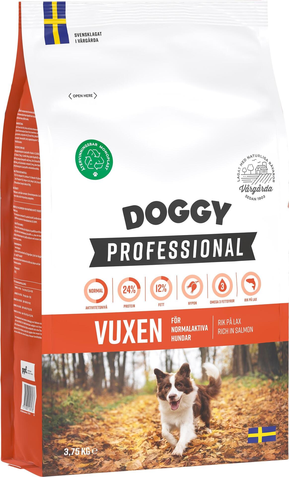 Doggy Professional Torrfoder Hund 3,75 kg