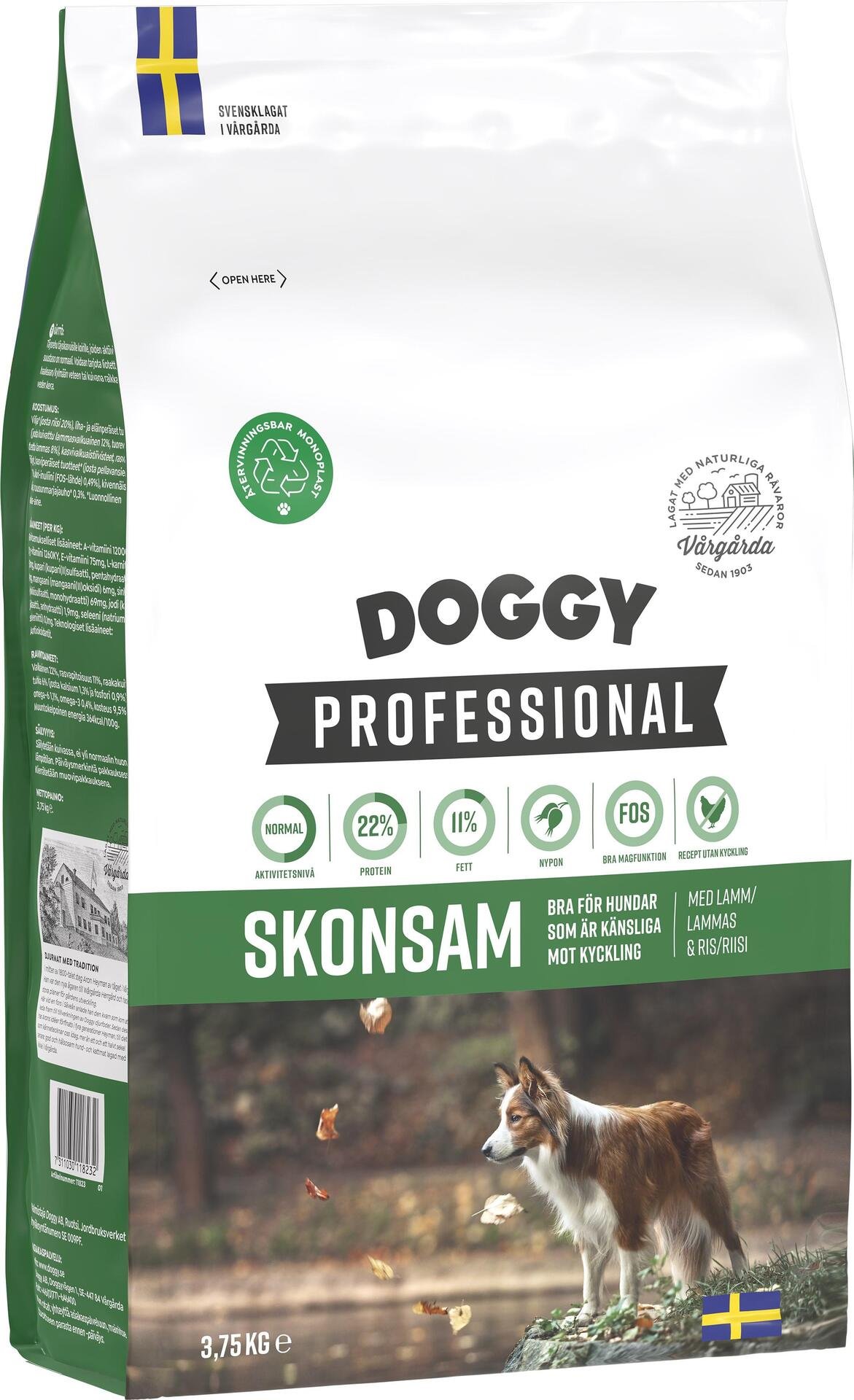 Doggy Professional Skonsam Foder 3,75 kg