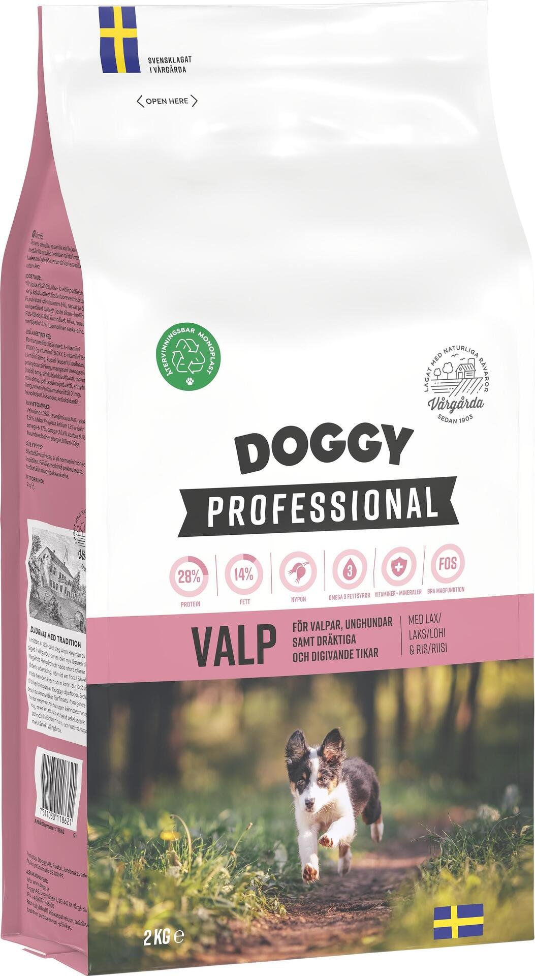 Doggy Professional Valp Foder 2 kg