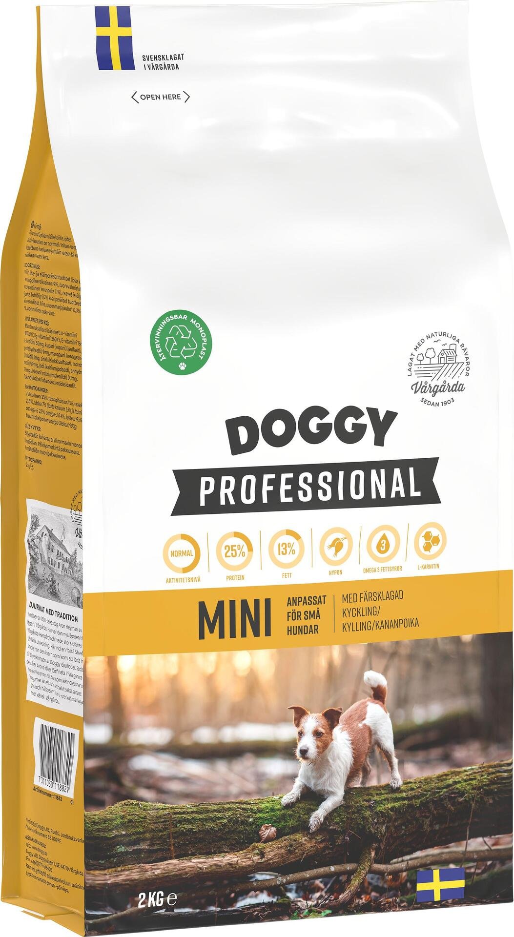 Doggy Professional Mini Hundfoder 2 kg