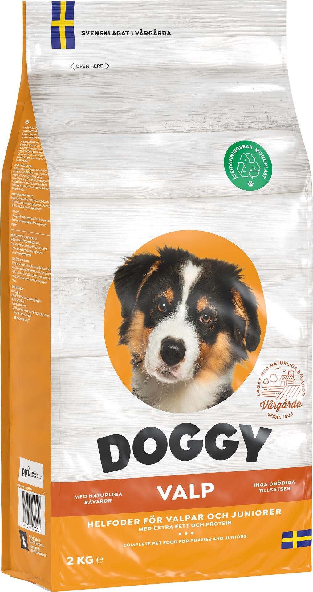 Doggy Hundmat Torrfoder Valp 2 kg