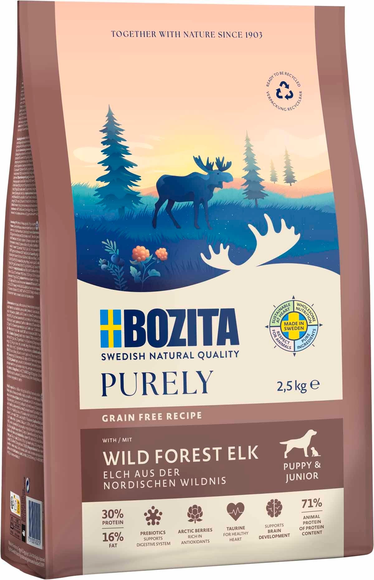 Bozita Dog Purely Puppy & Junior ELK 2,5 kg