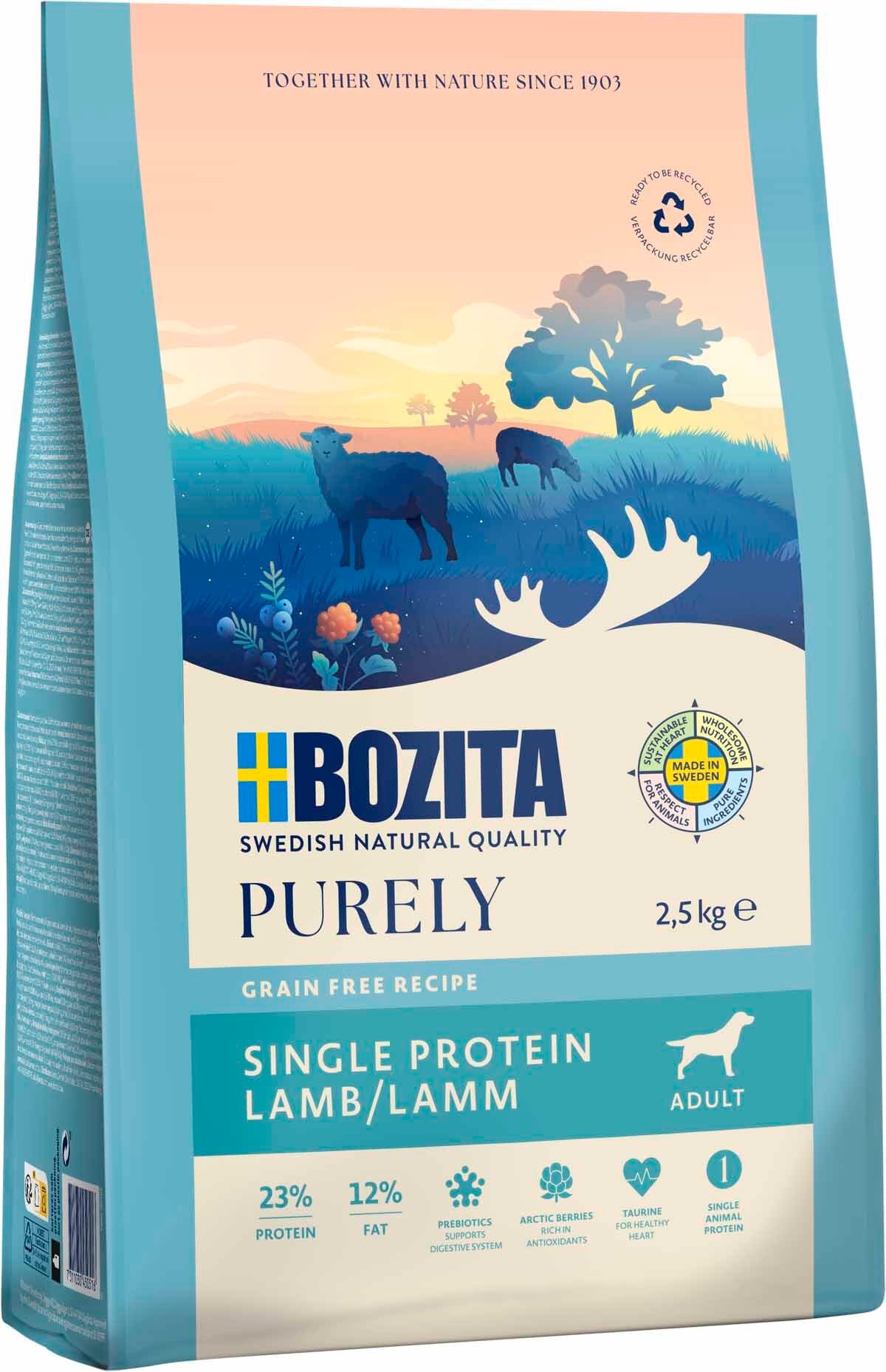 Bozita Dog Purely Adult Lamb 2,5 kg