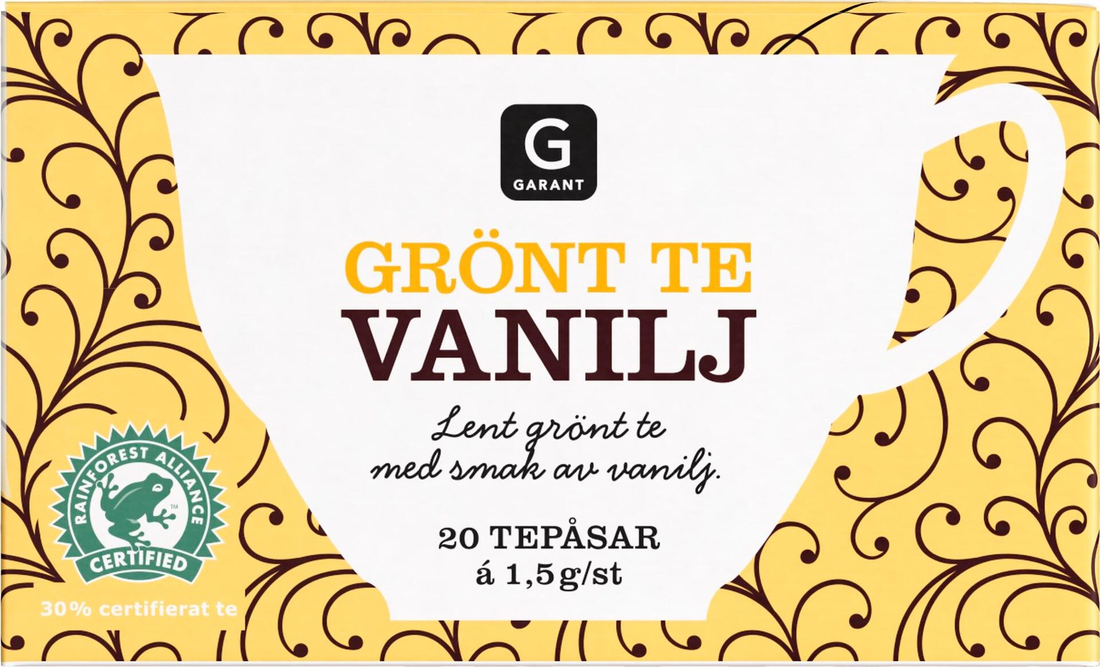 Garant Grönt Te Vanilj 20 st