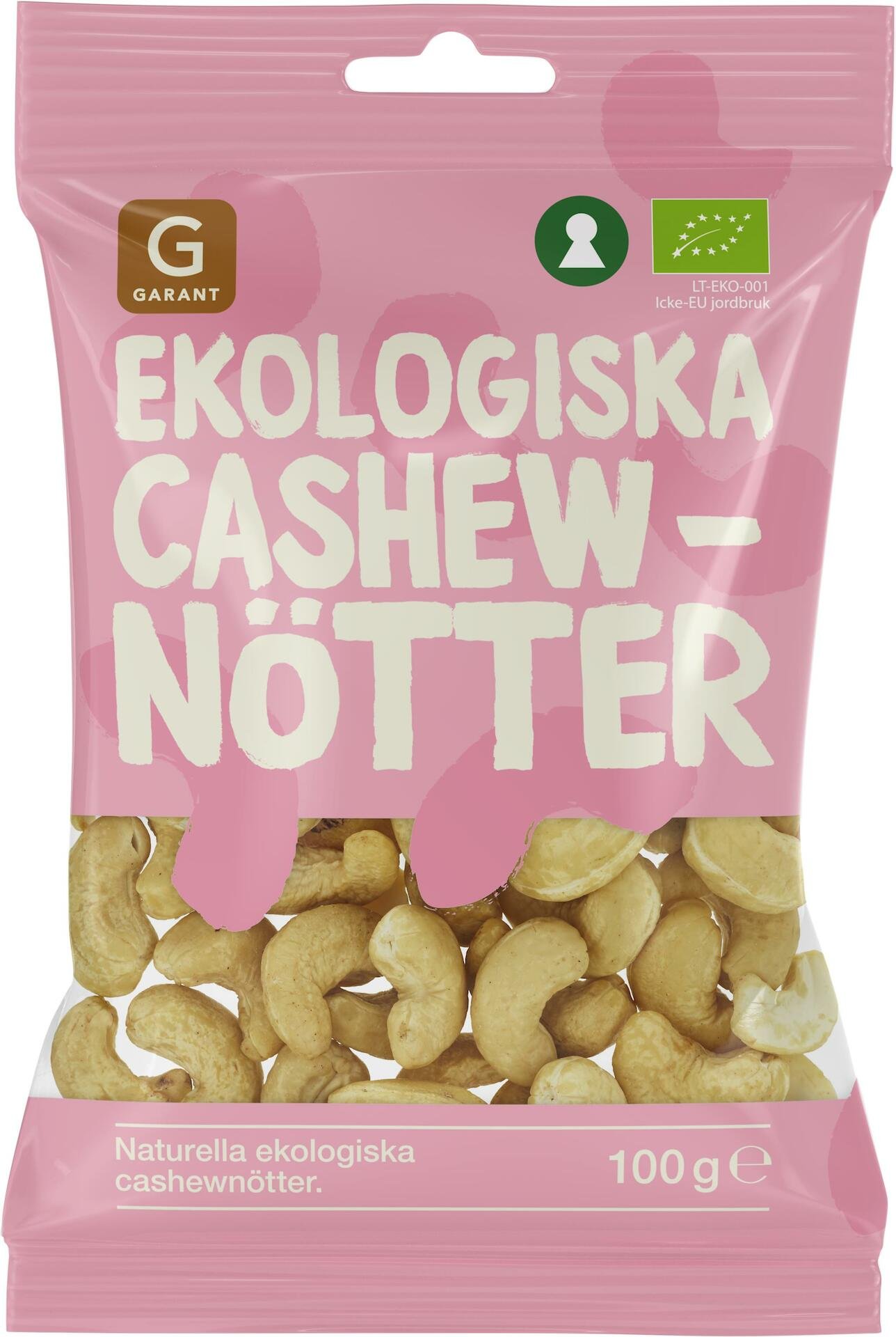 Garant Ekologiska Cashewnötter 100g