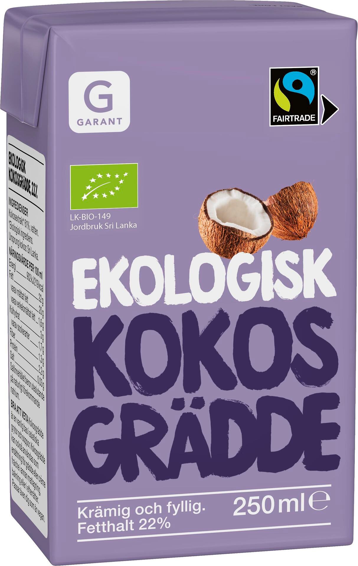 Garant Eko Kokosgrädde 250 ml