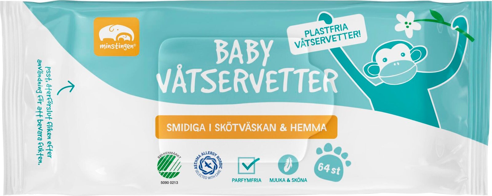 Minstingen Våtservetter Baby 64 st